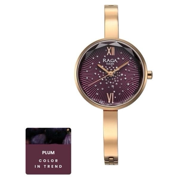 Titan Raga Plum Dial Watch 9527WM01