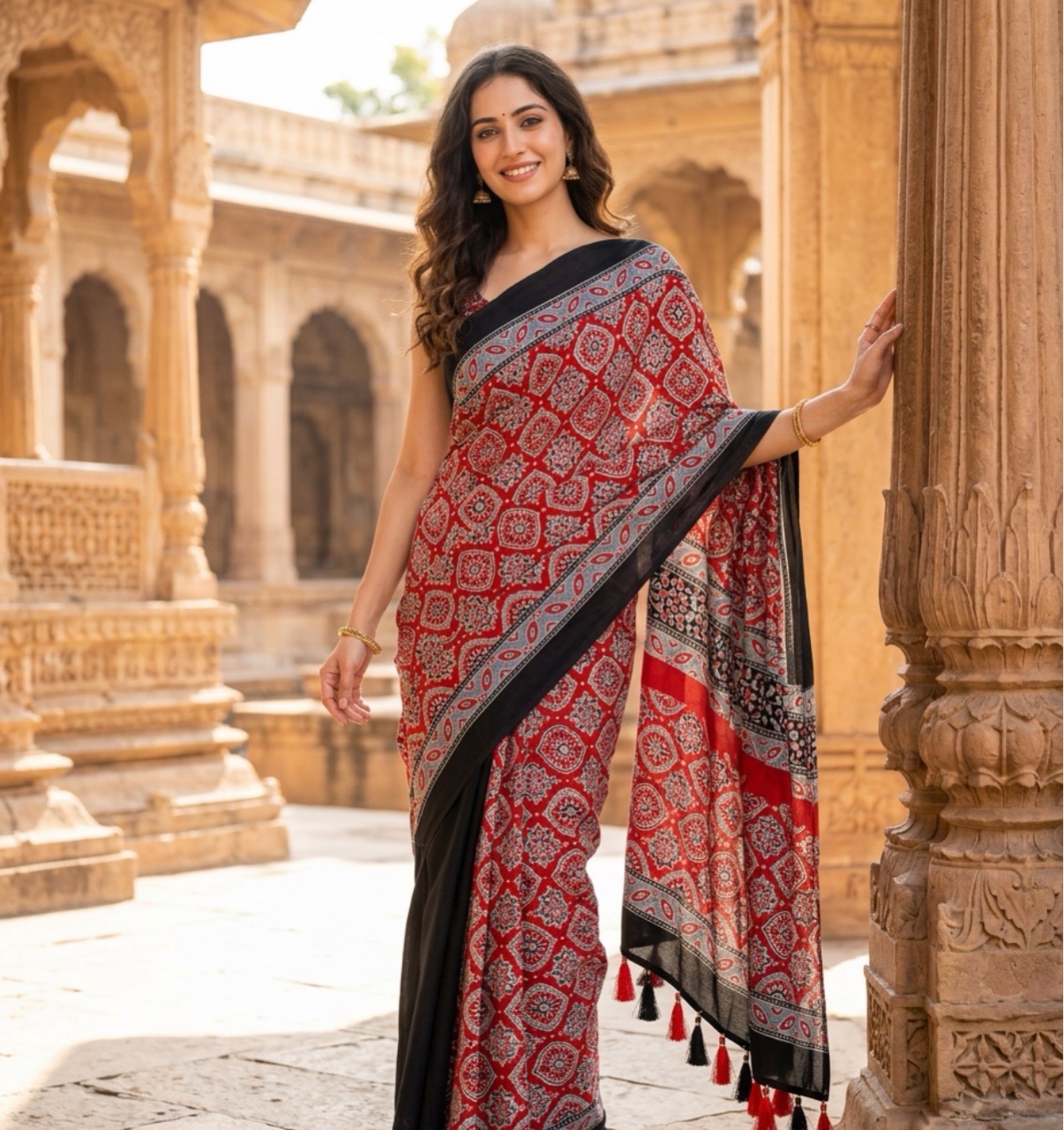 Ajrakh sarees