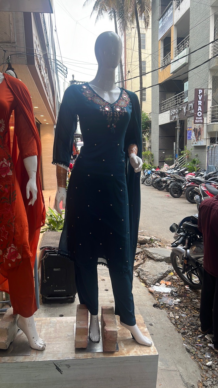Embroidered Anarkali Suit view 2