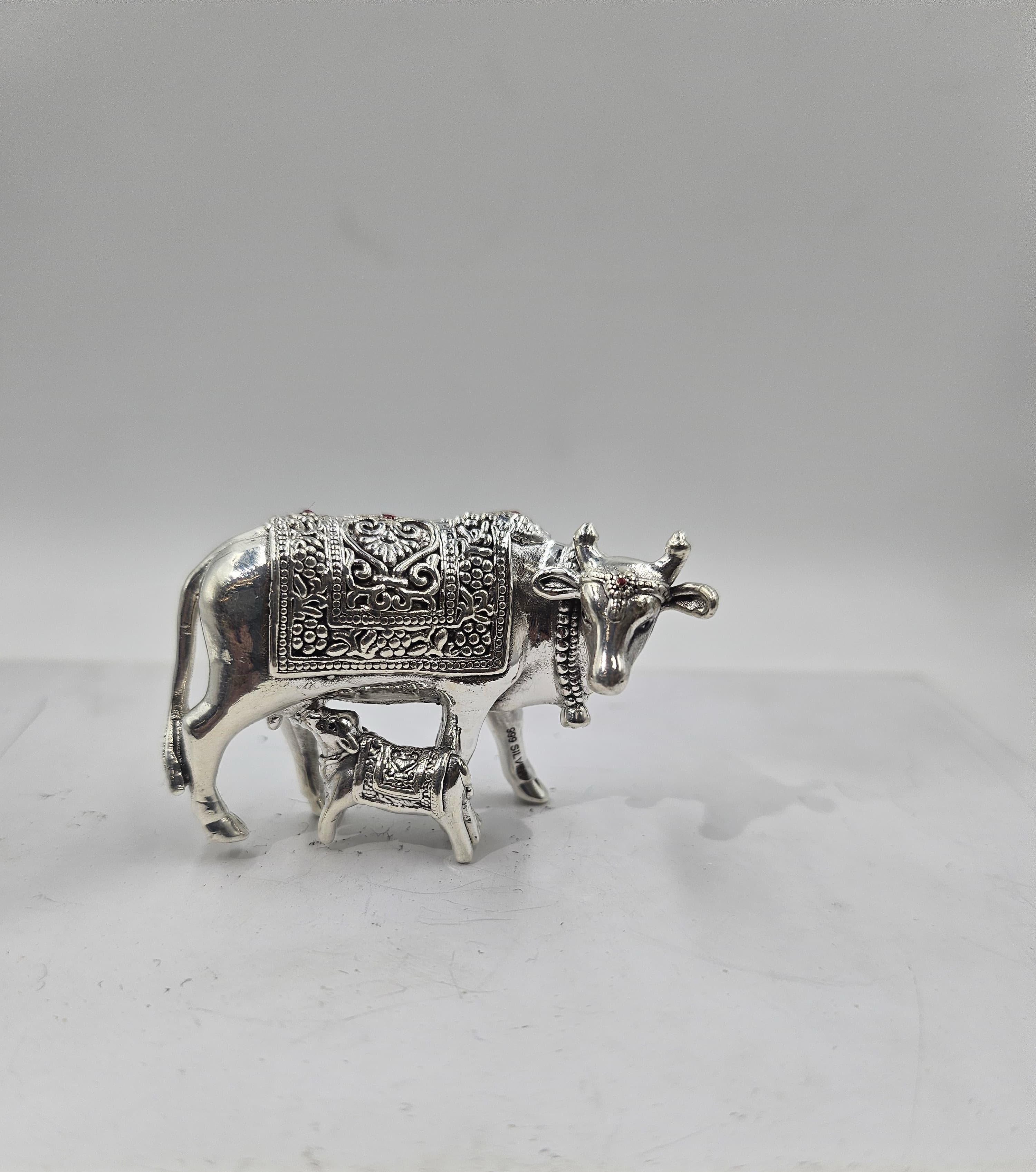 Silver Cow and Calf Electro Foaming (pure999) view 2