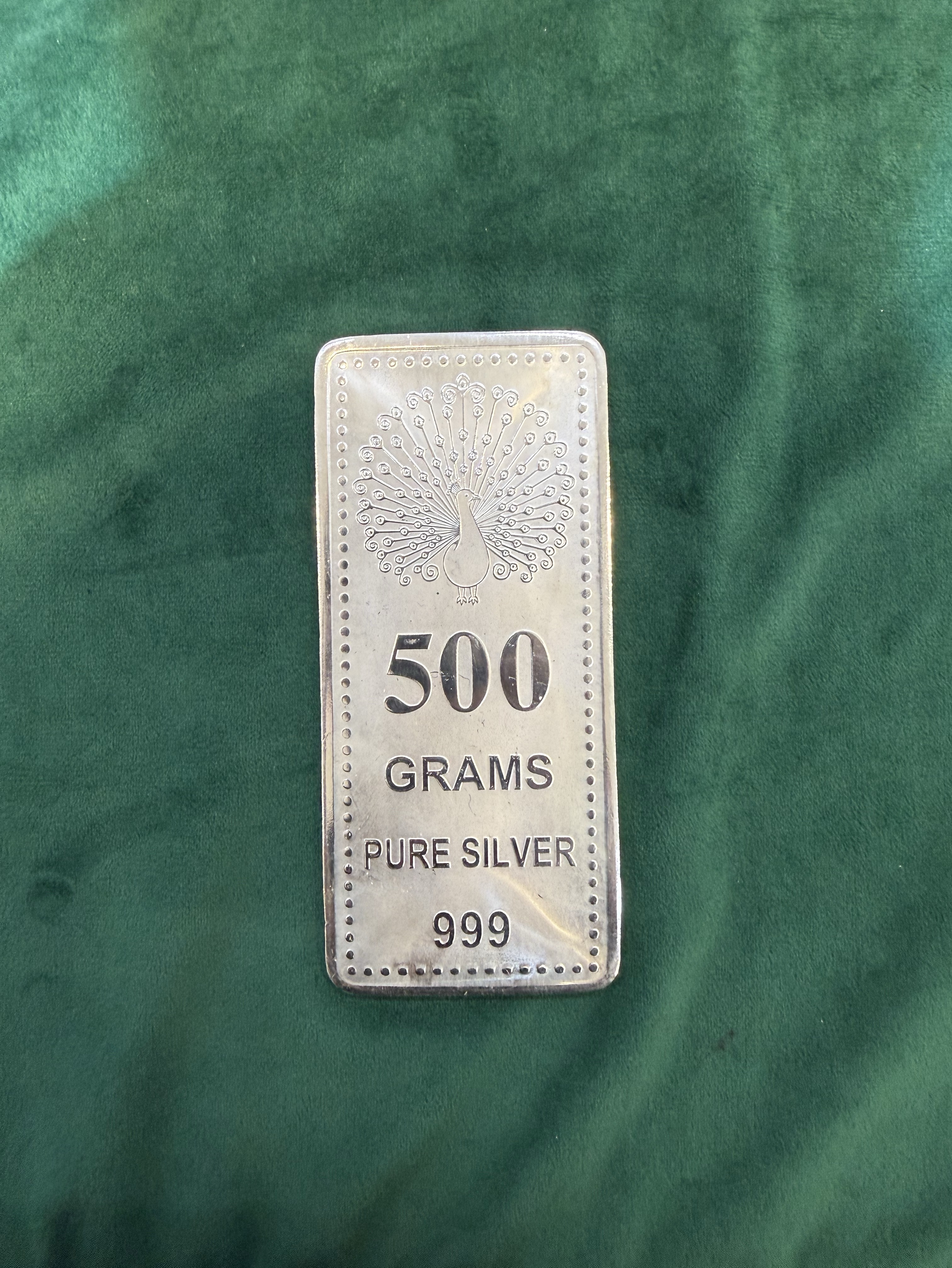 500g Pure Silver 999 Bar view 2