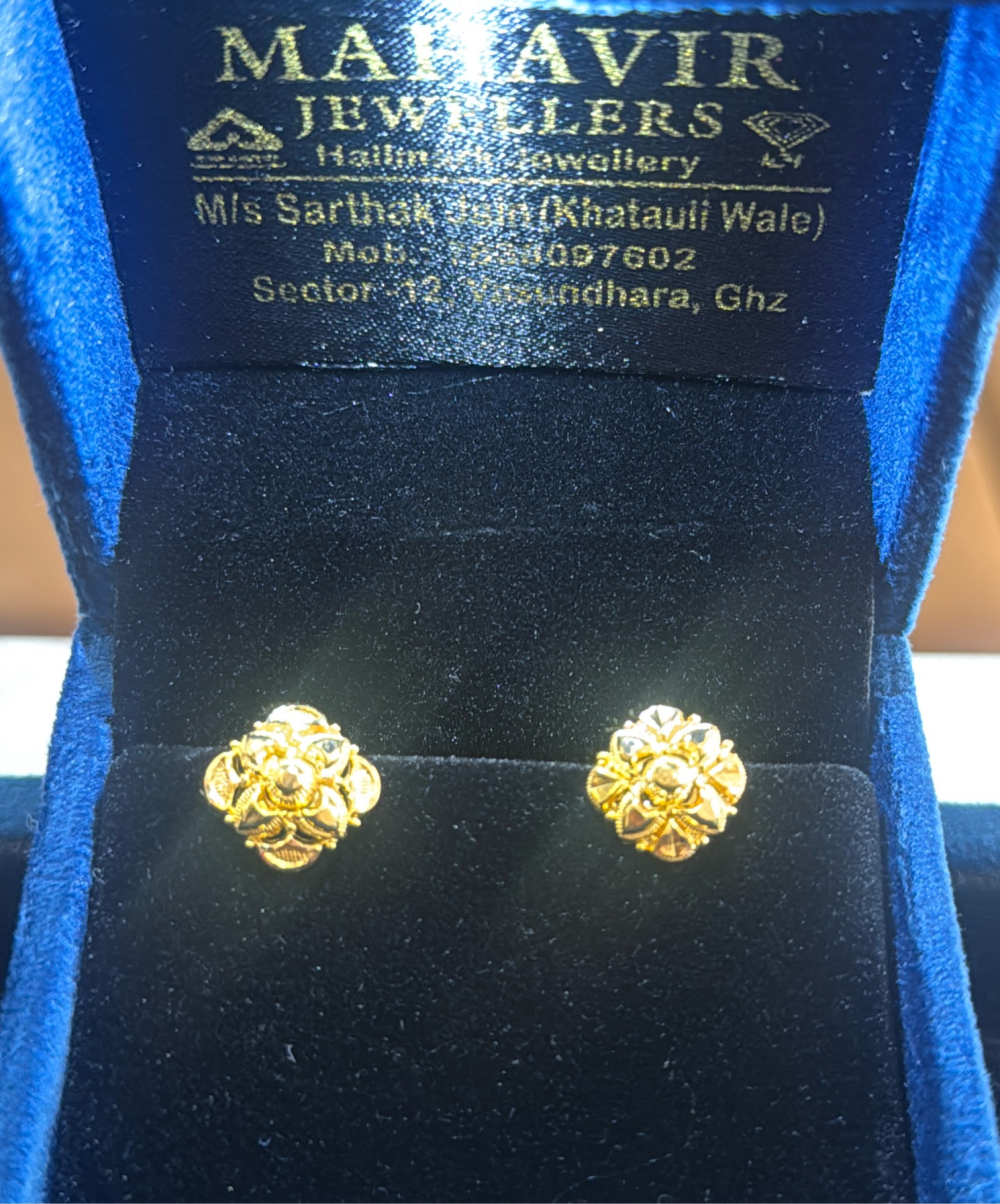 Ladies Gold Earrings view 3