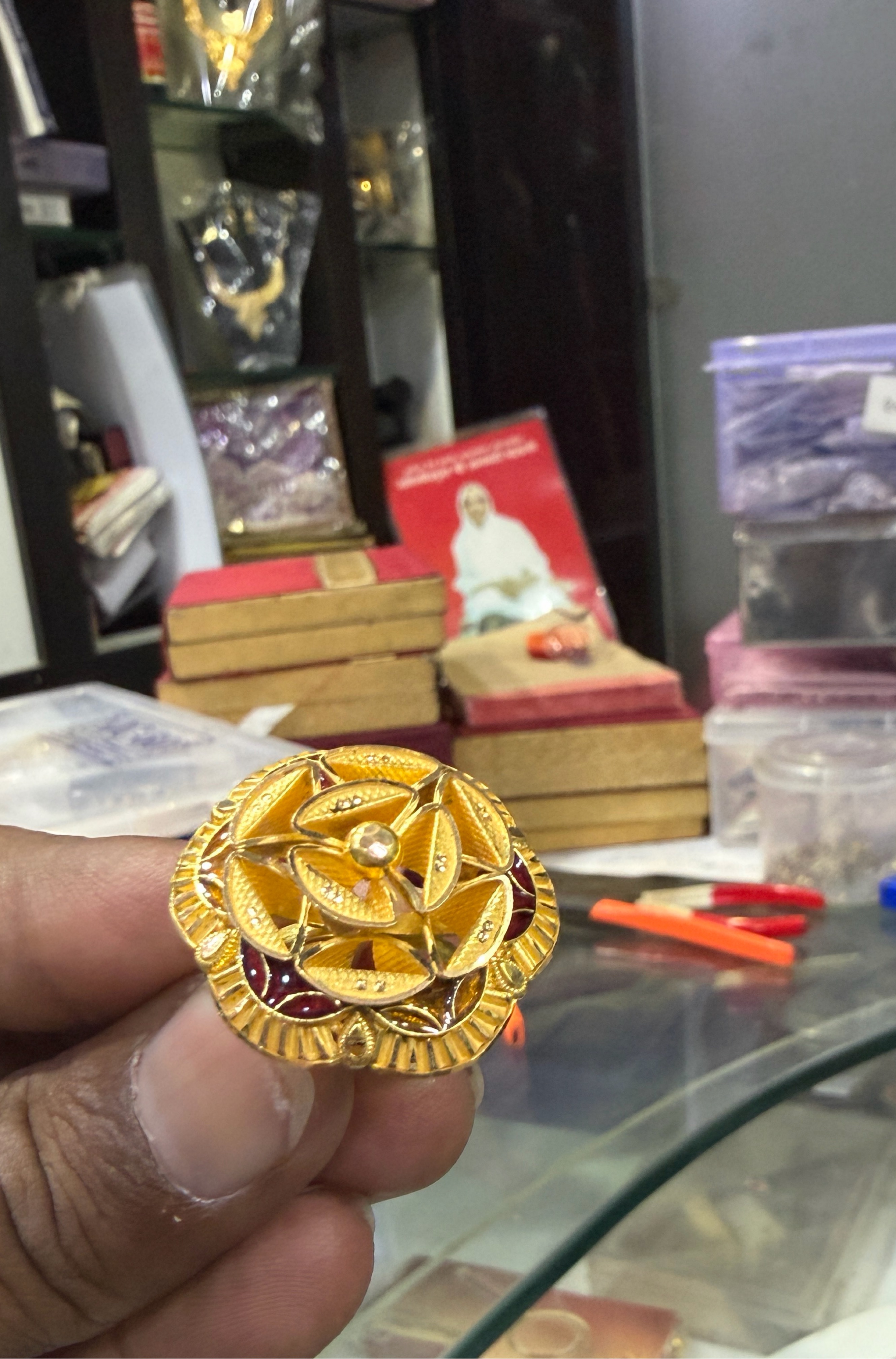 Gold Statement Ring view 2