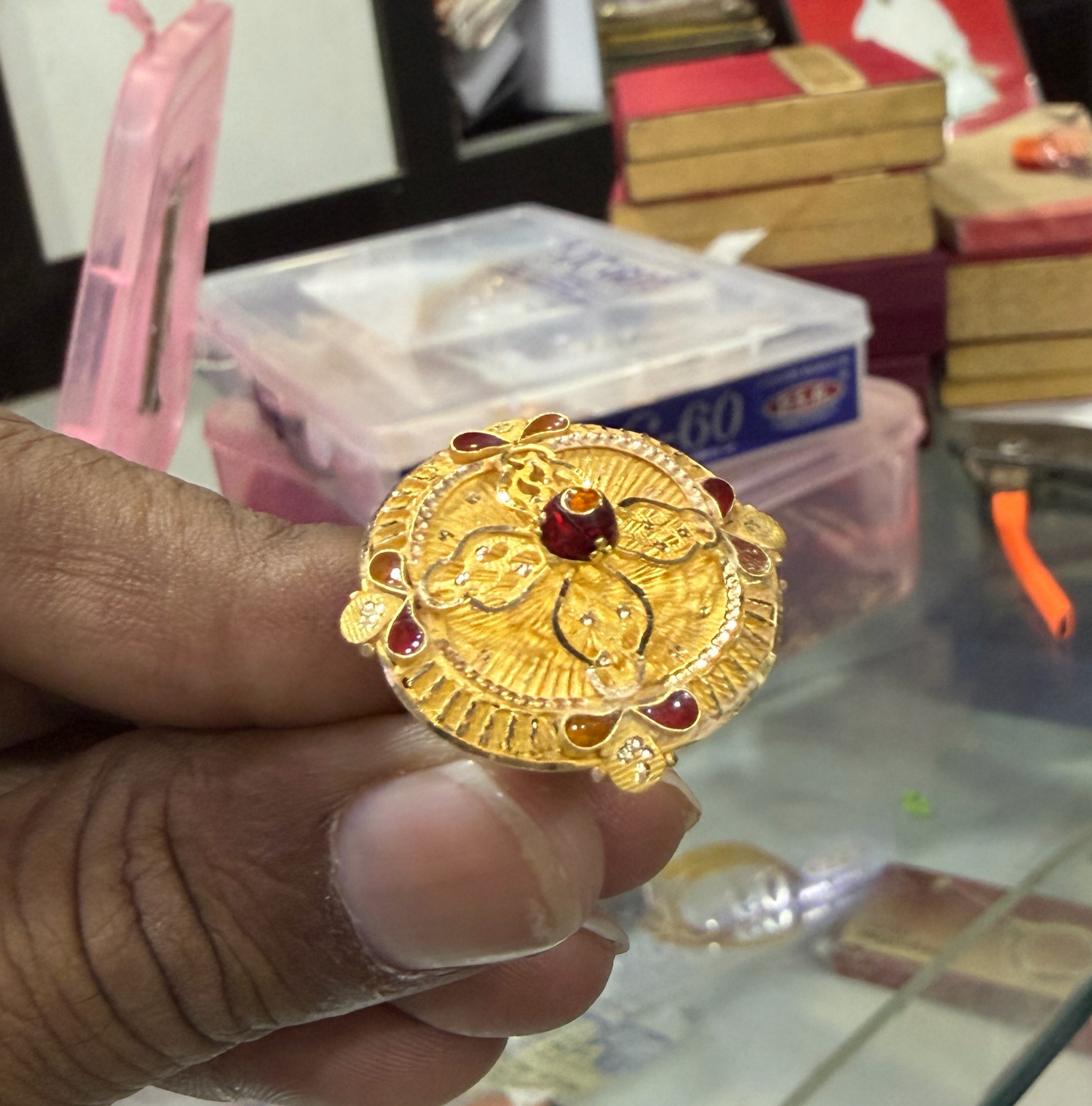 Golden Ornate Ring view 2