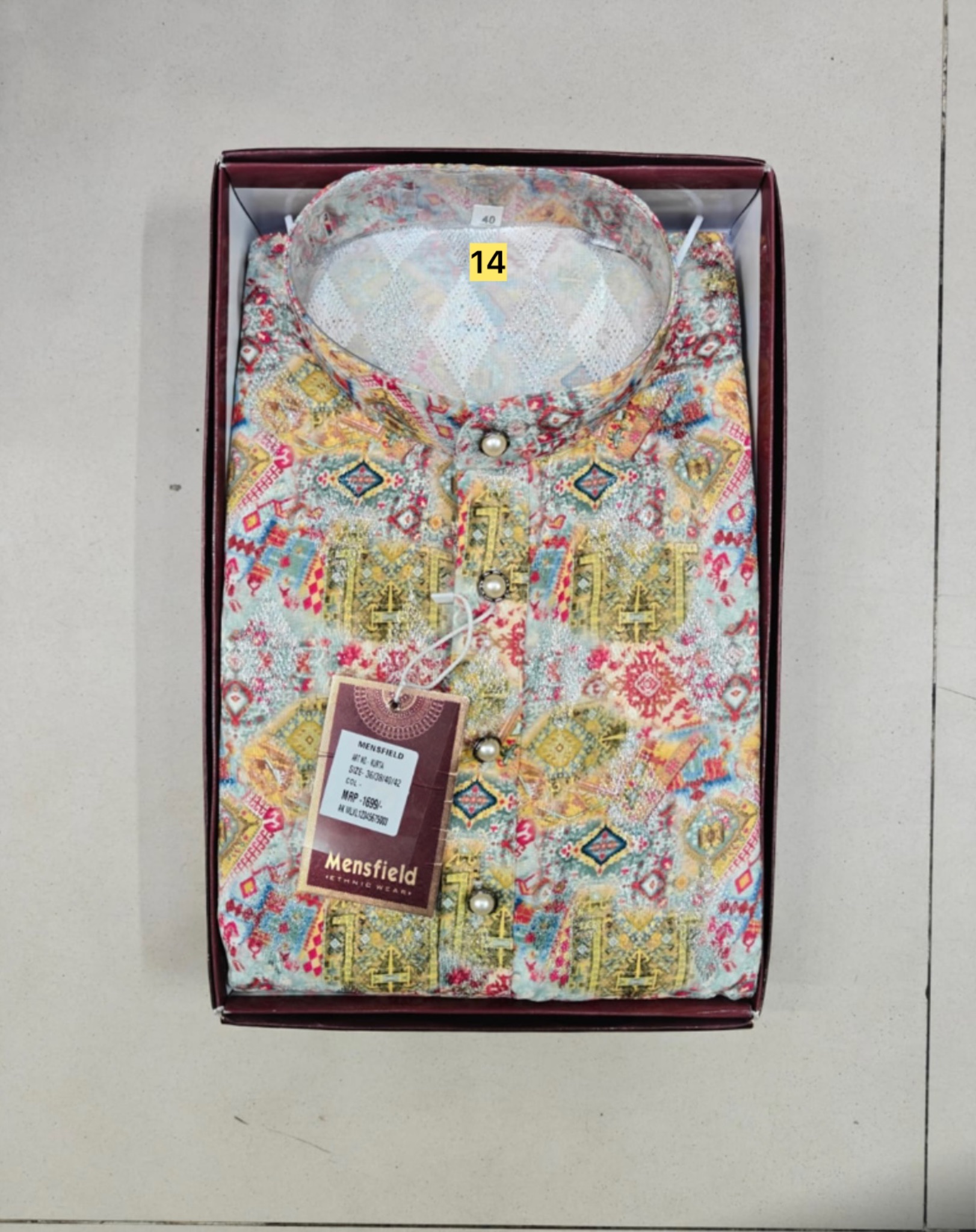Mensfield Ethnic Wear Kurta PRINT-14 view 2