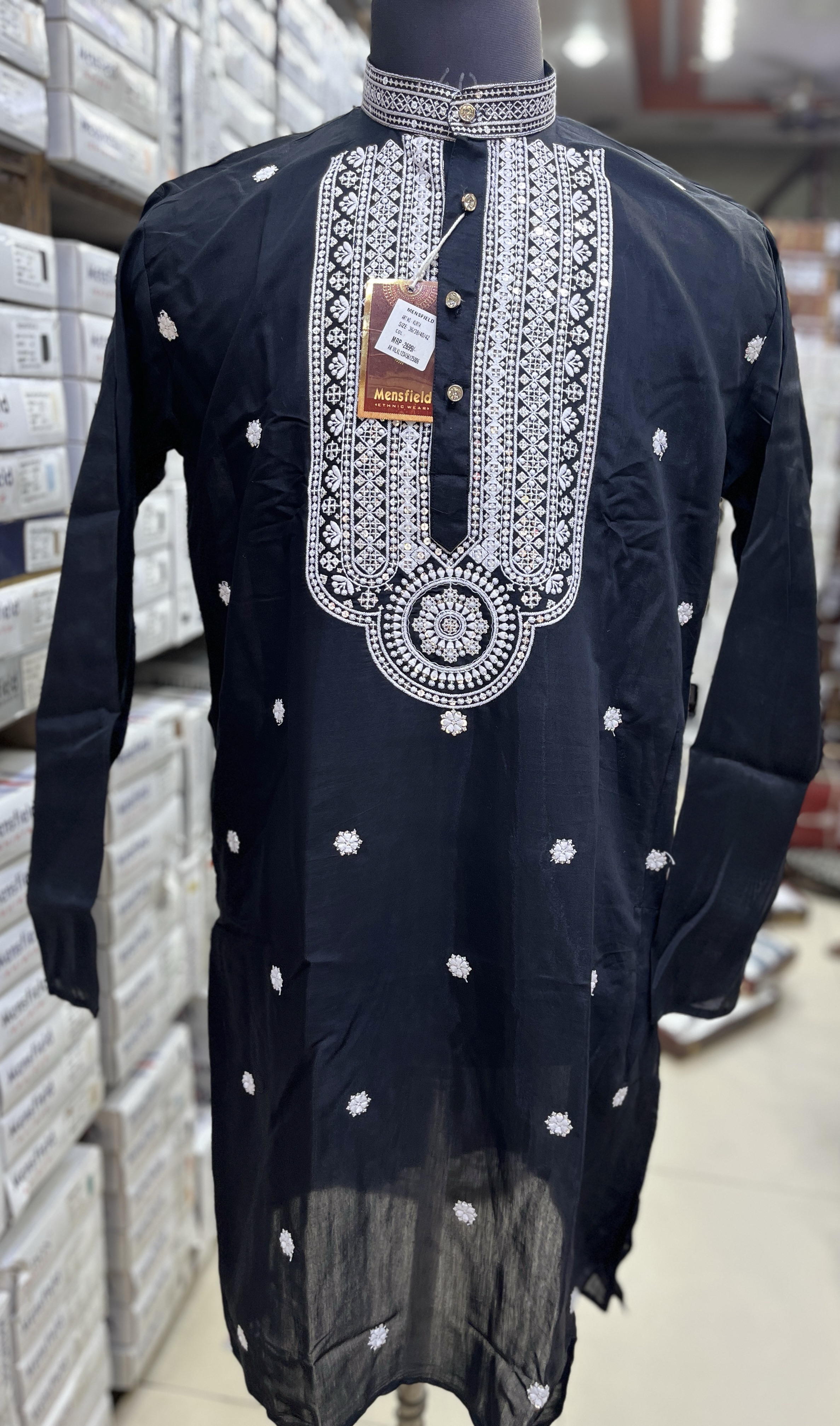 Mensfield Ethnic Kurta Hand Work view 2
