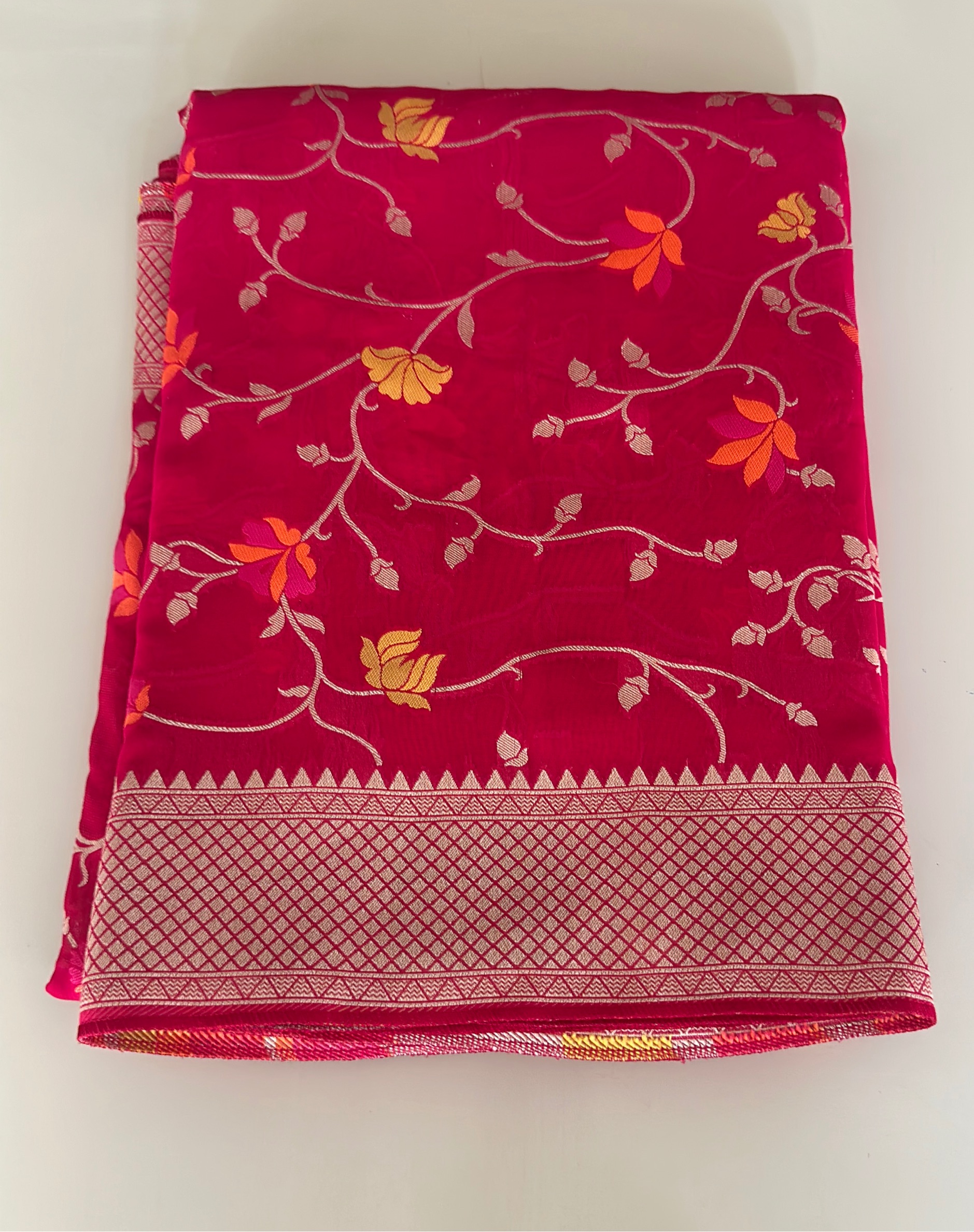 Floral Embroidered Saree view 2