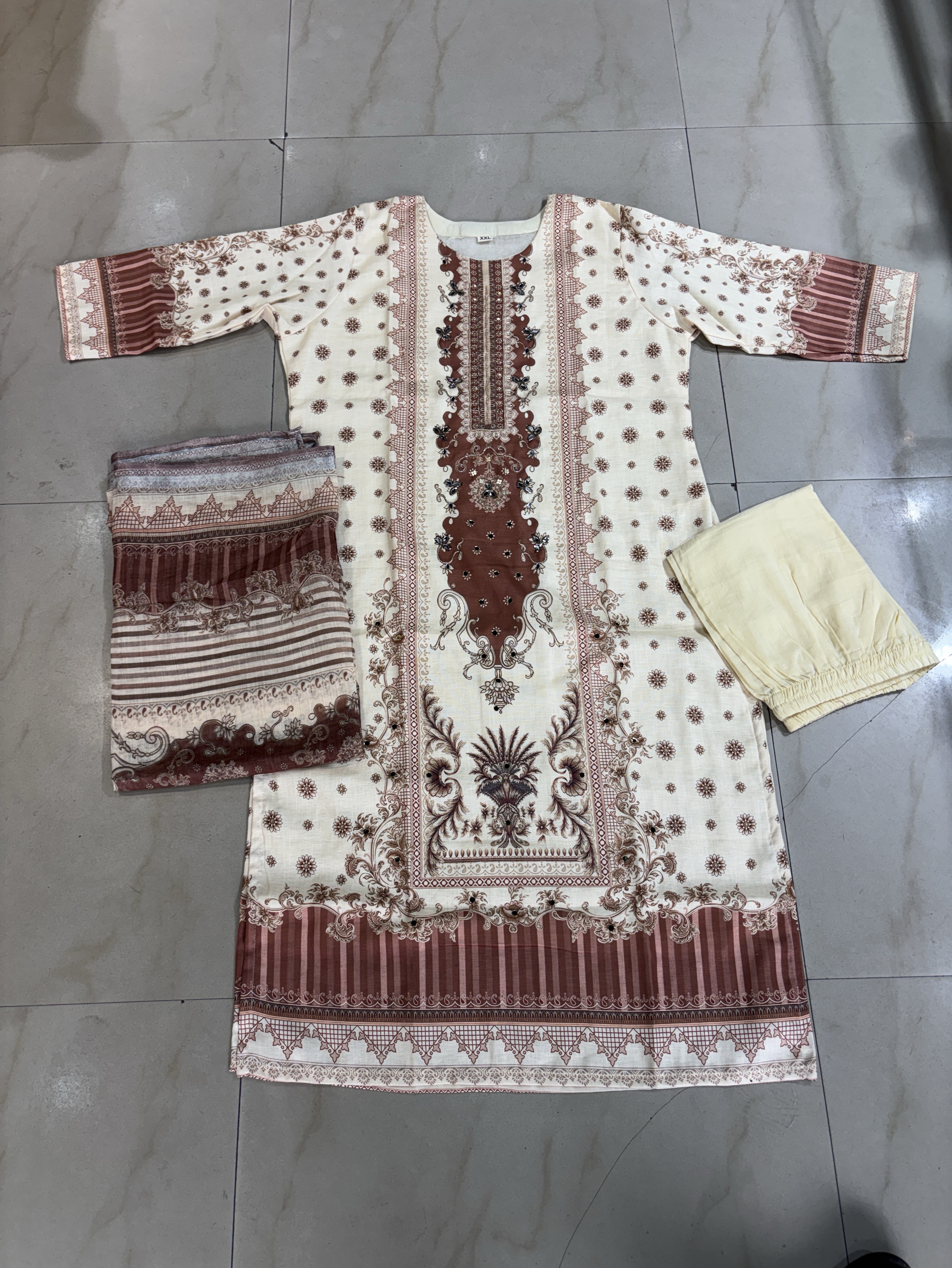 Khadi Cotton Kurti Set view 2