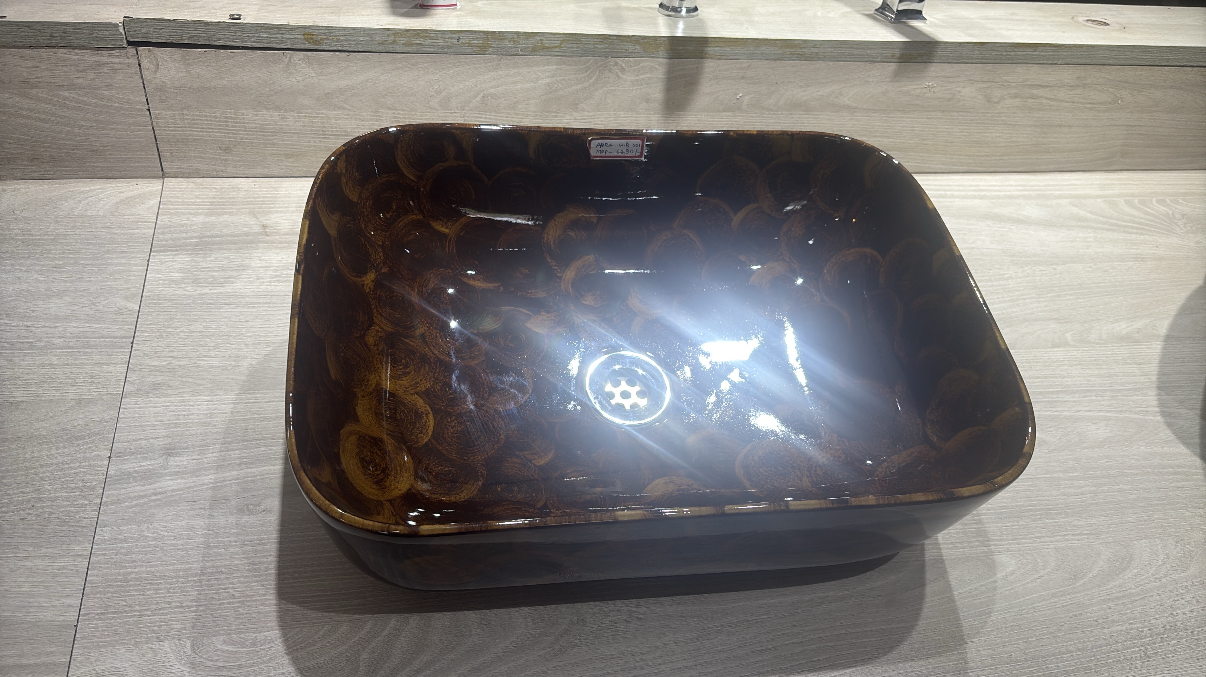 Luxurious Brown Marble Washbasin view 2