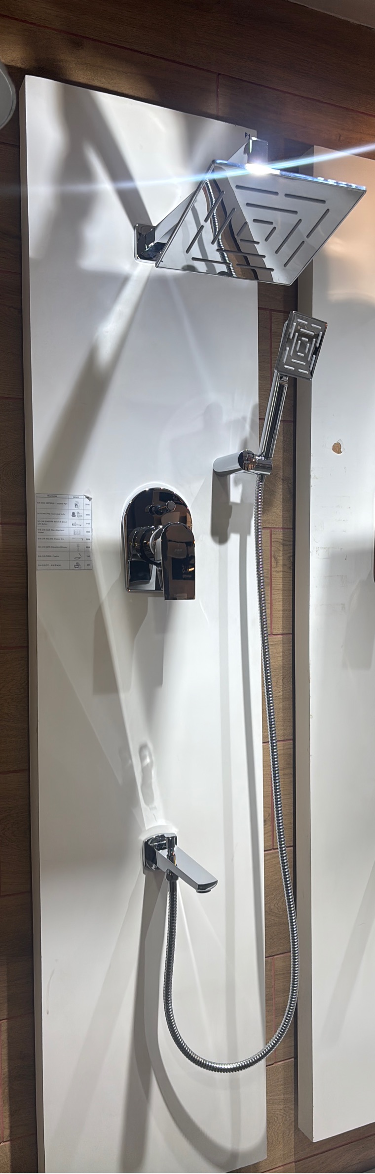 Modern Chrome Shower System view 2