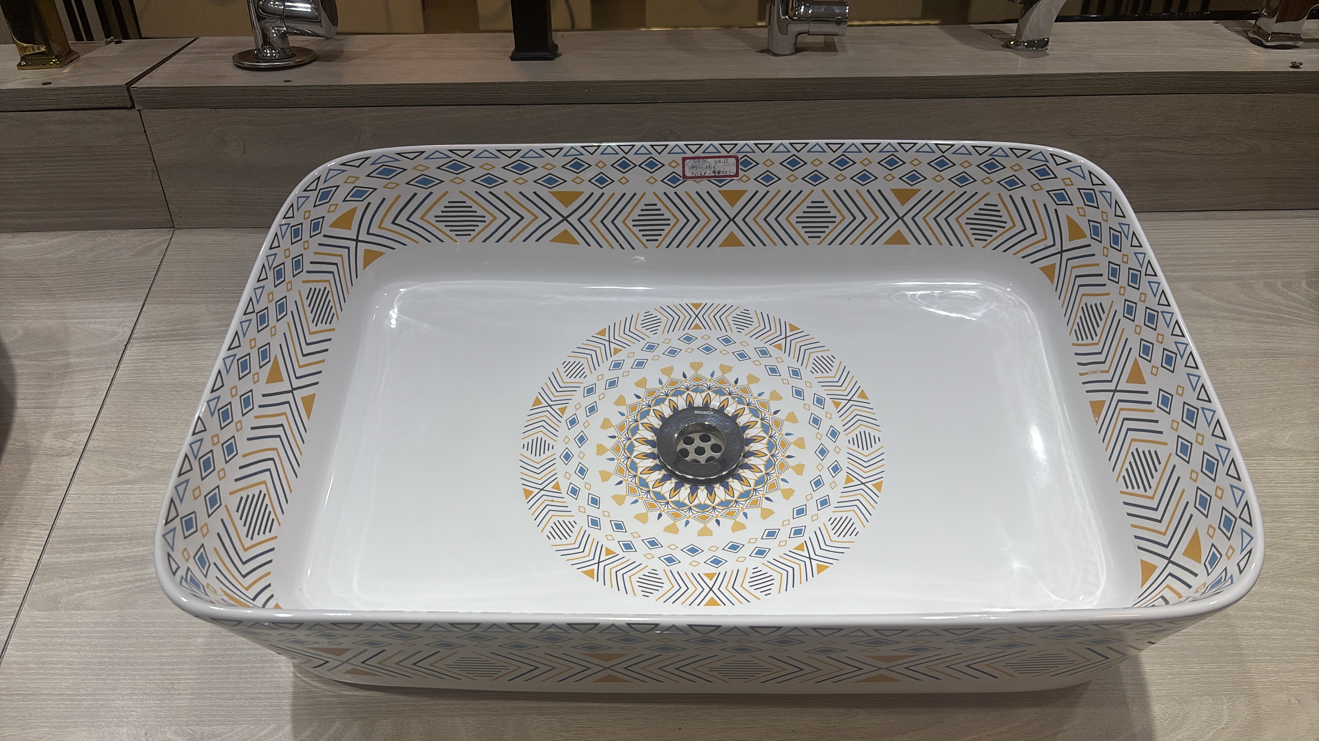 Geometric Design Ceramic Sink view 2