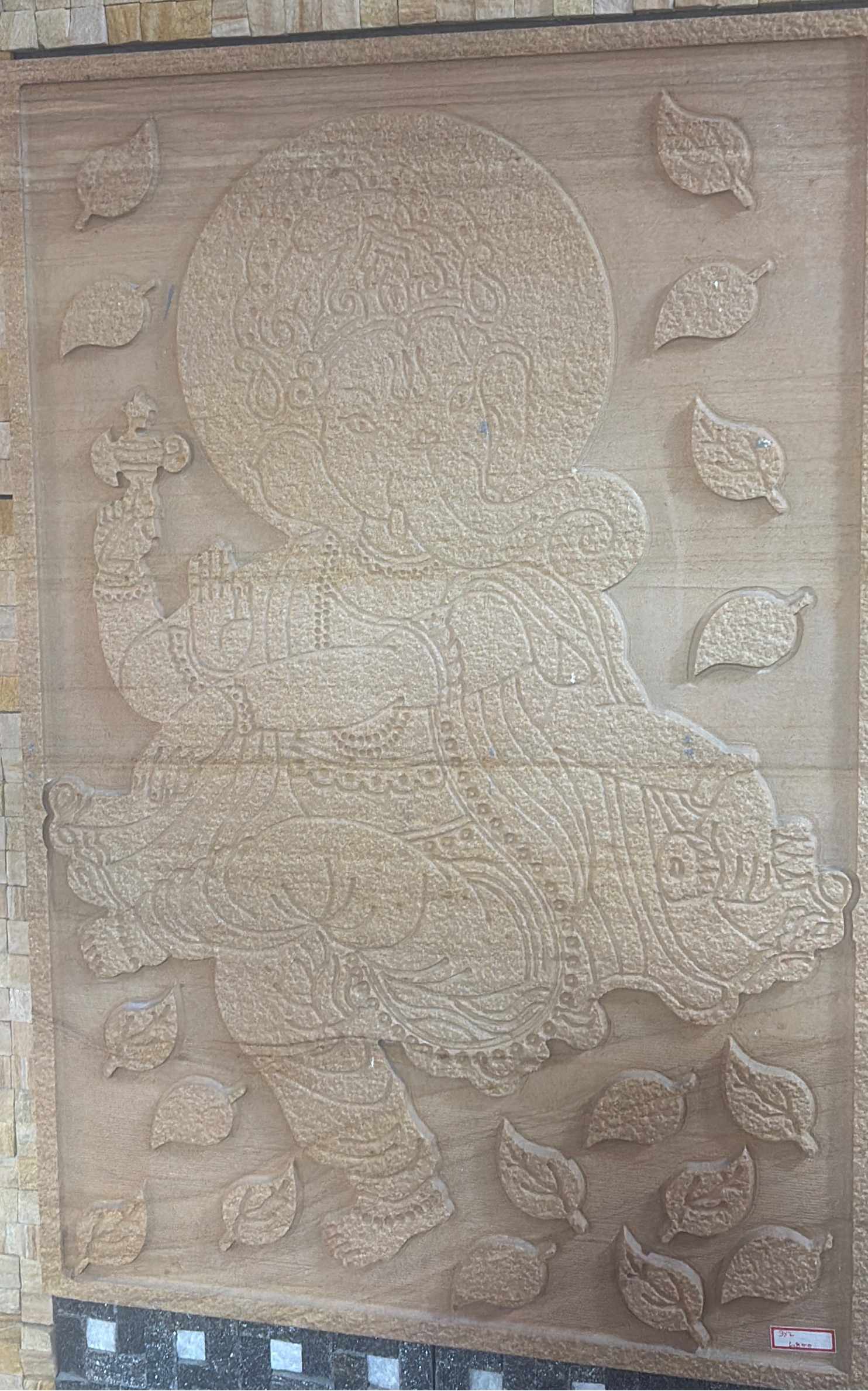 Carved Sandstone Panel view 2
