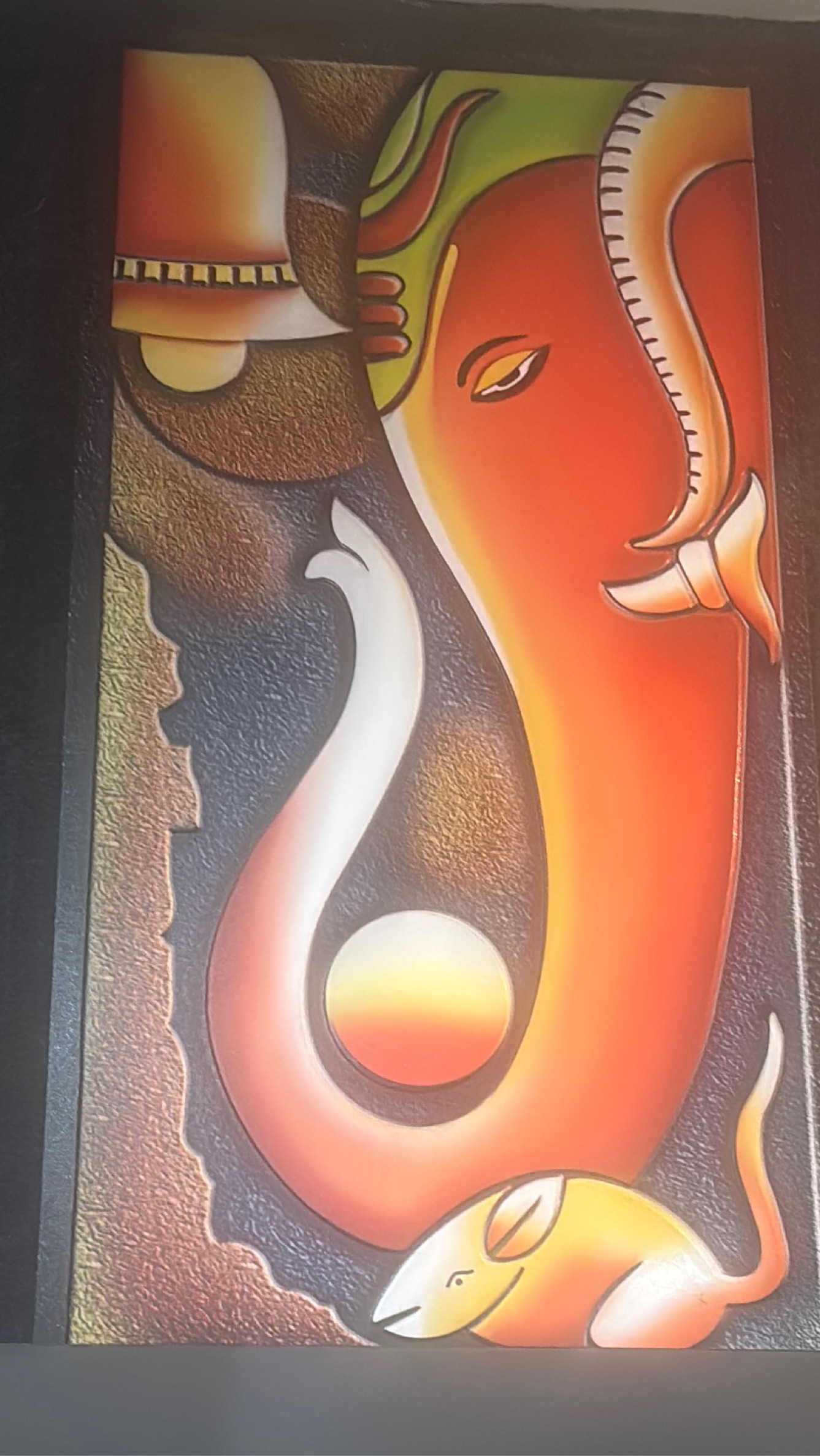 Abstract Elephant Painting view 2