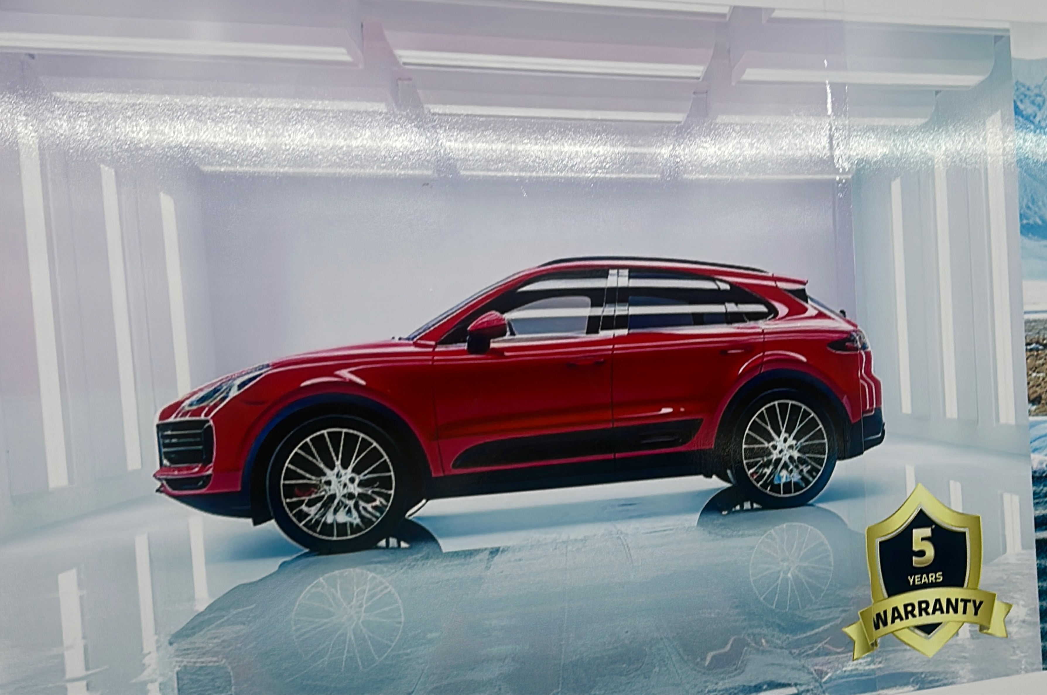 Red Luxury SUV view 2