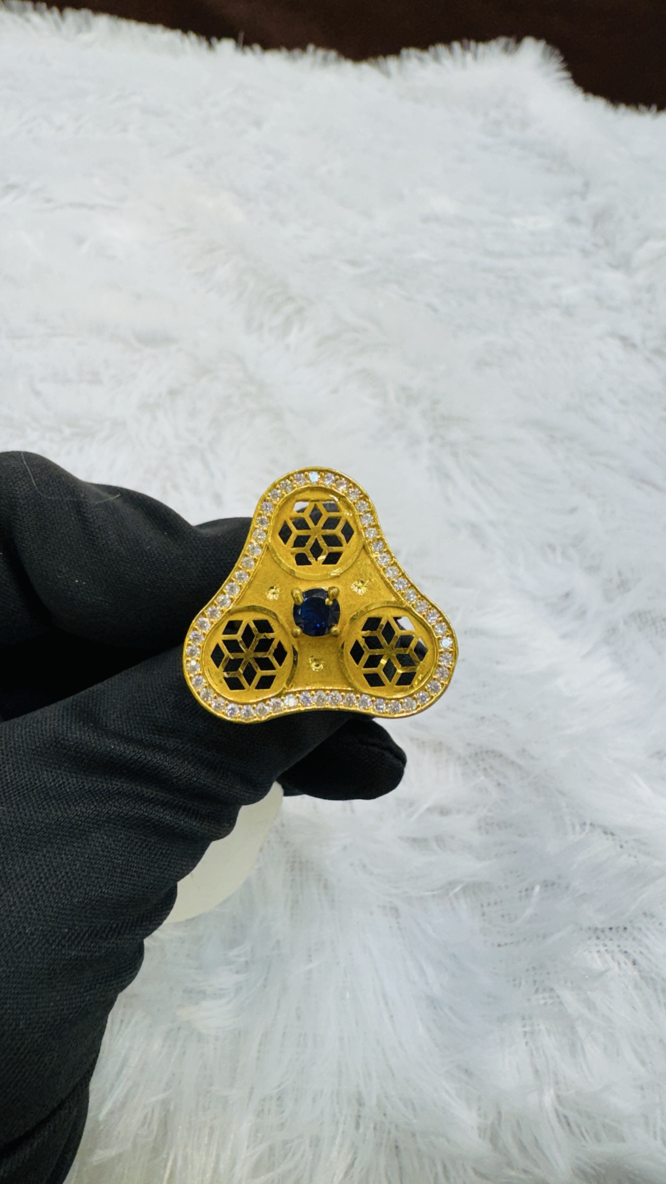 Gold Cocktail Ring view 2