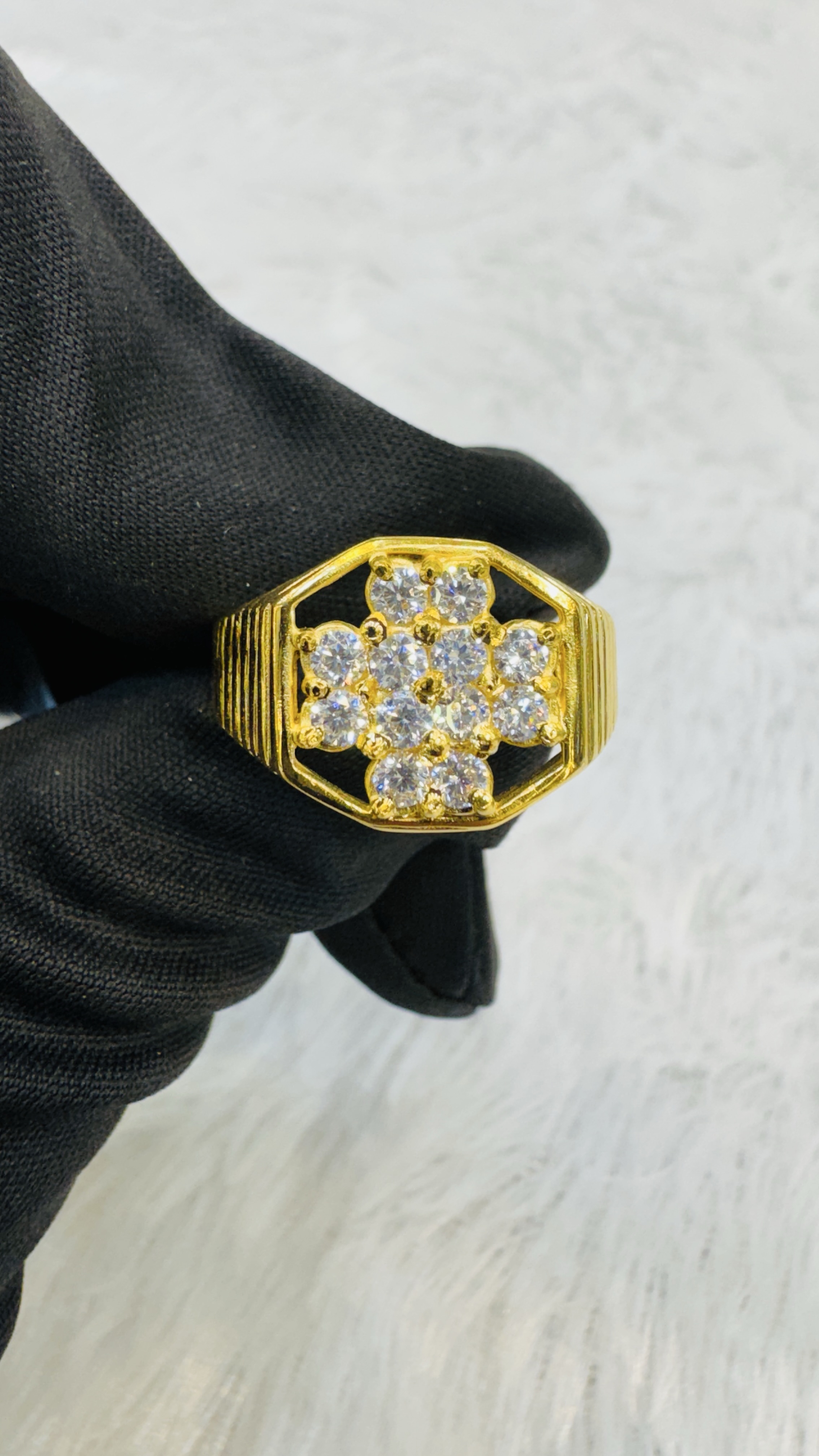 Gold Plated Zirconia Ring view 2