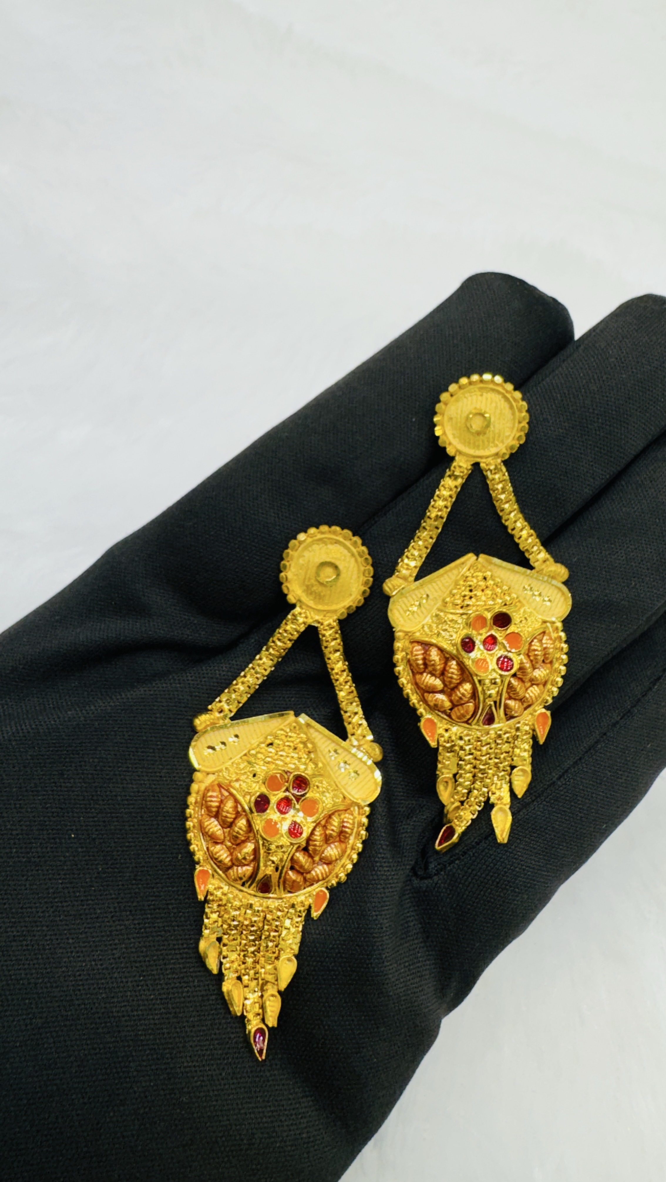 Gold Hanging Earrings 2 view 2