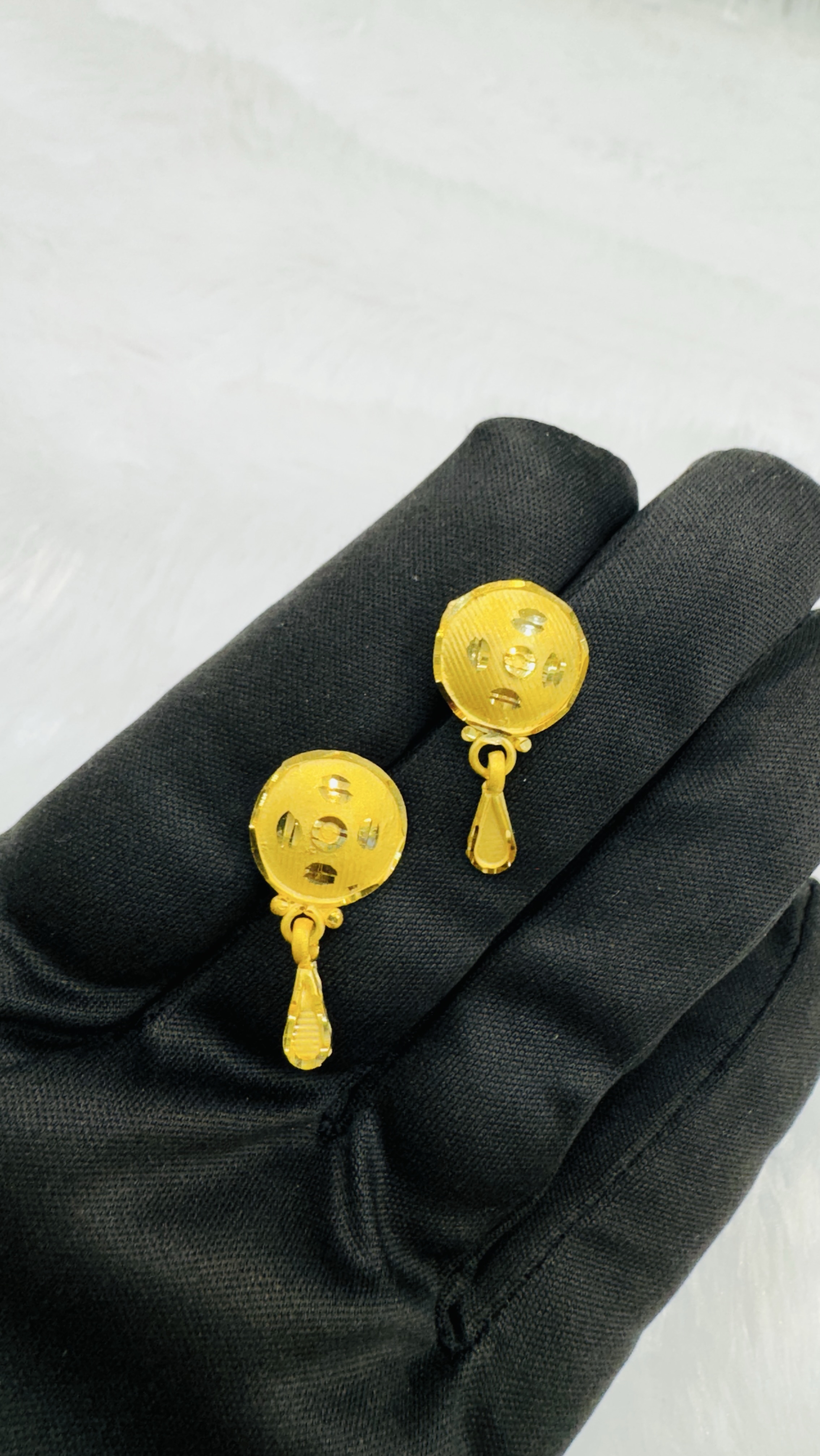 Gold Drop Earrings view 2