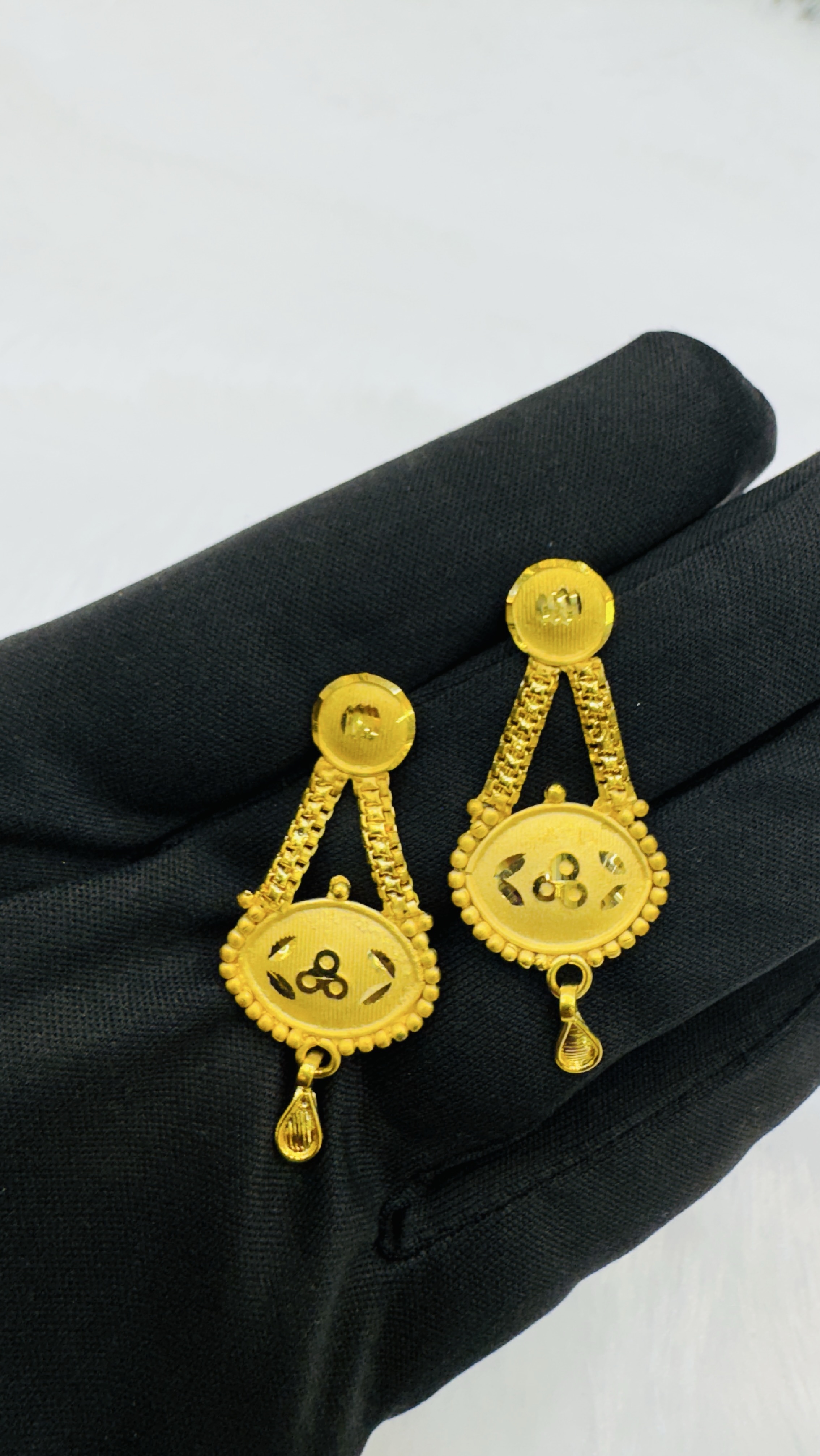 1 Gram Gold Dangle Earrings view 2