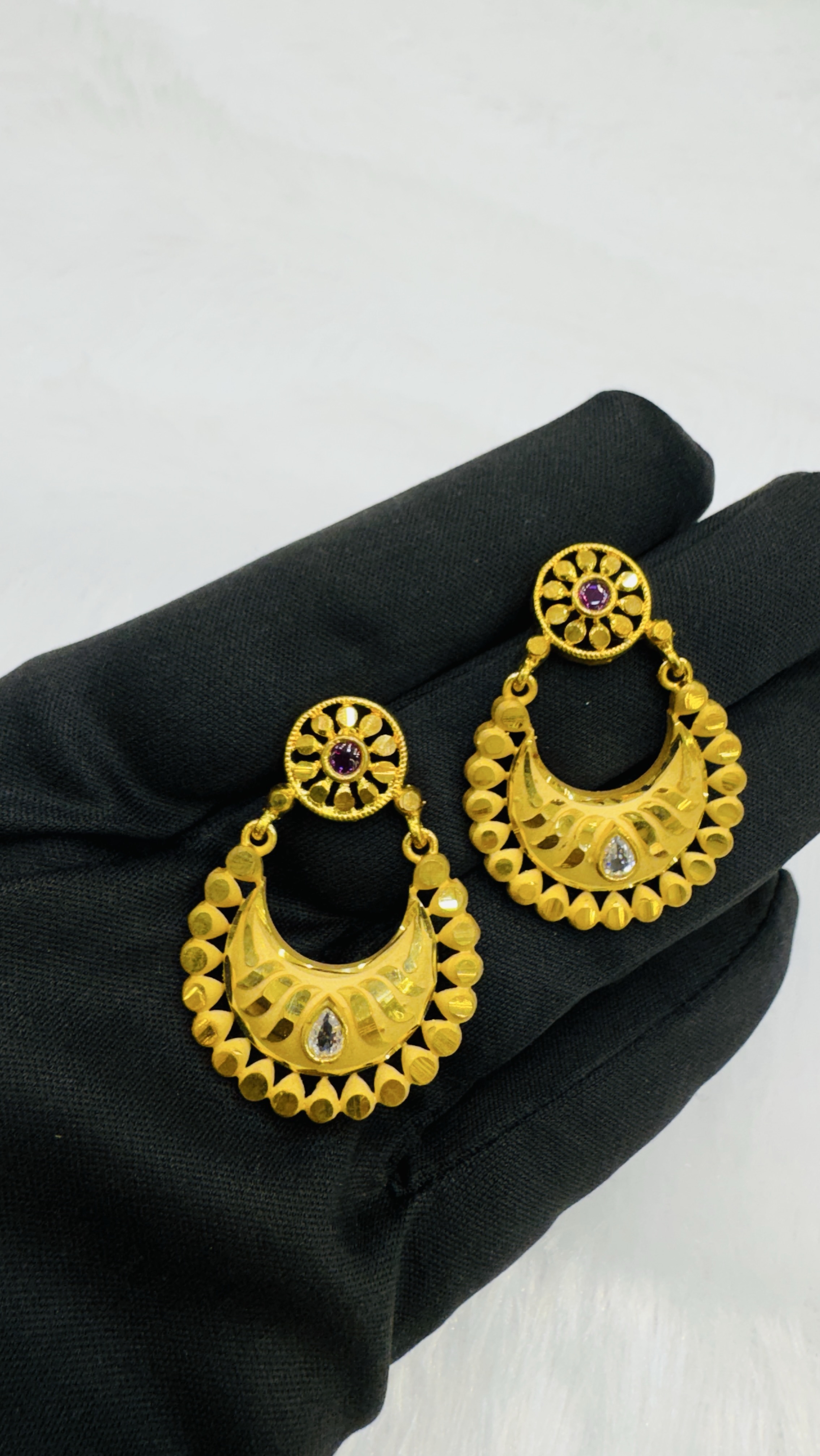 1 Gram Gold Hanging Earrings 2 view 2