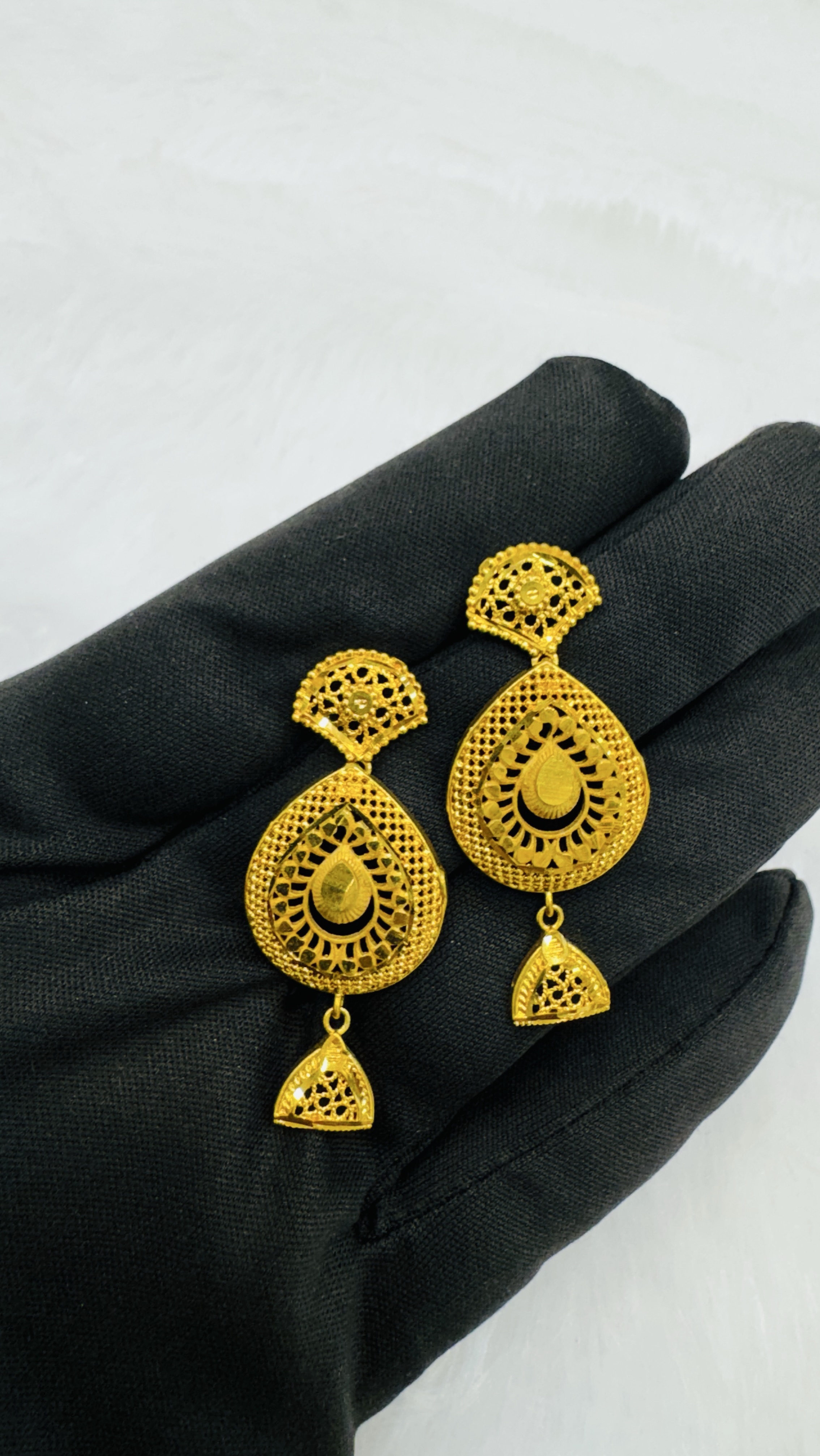 Gold Hanging Earrings 4 view 2