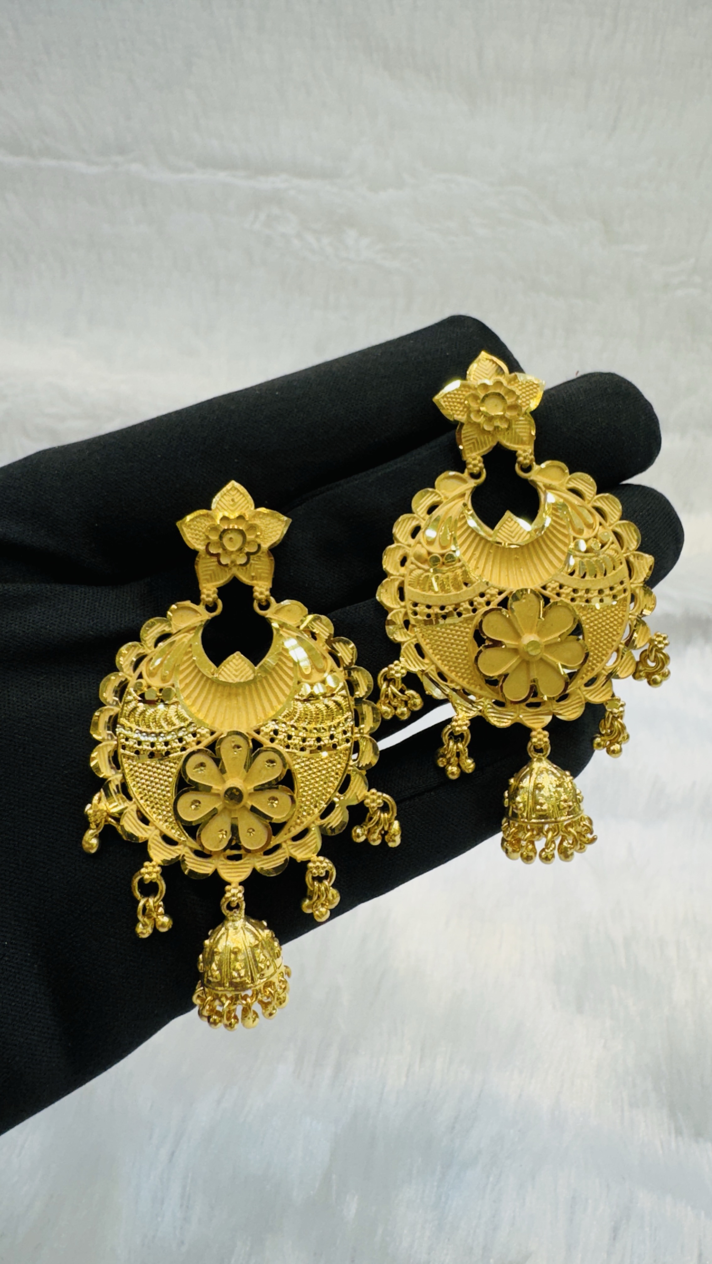 Gold Hanging Earrings 5 view 2