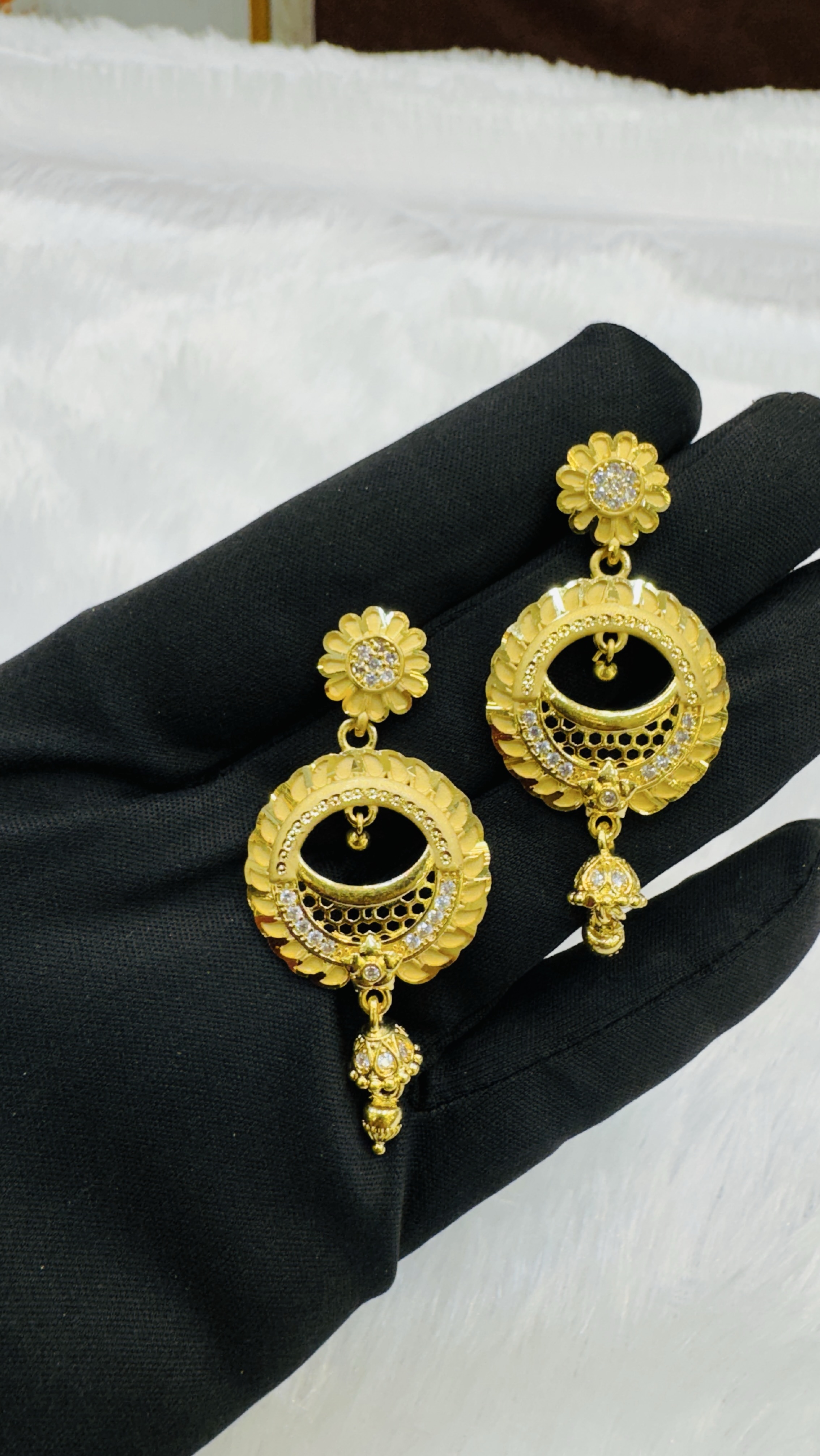 Gold Hanging Earrings 6 view 2