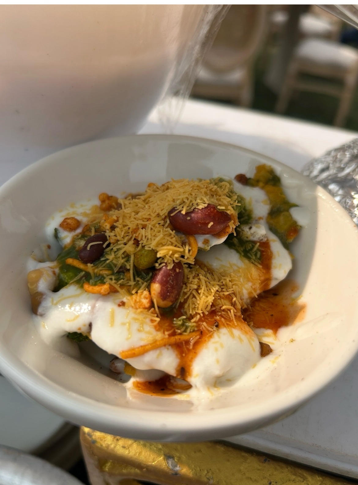 Indian Dahi Papdi Chaat view 2