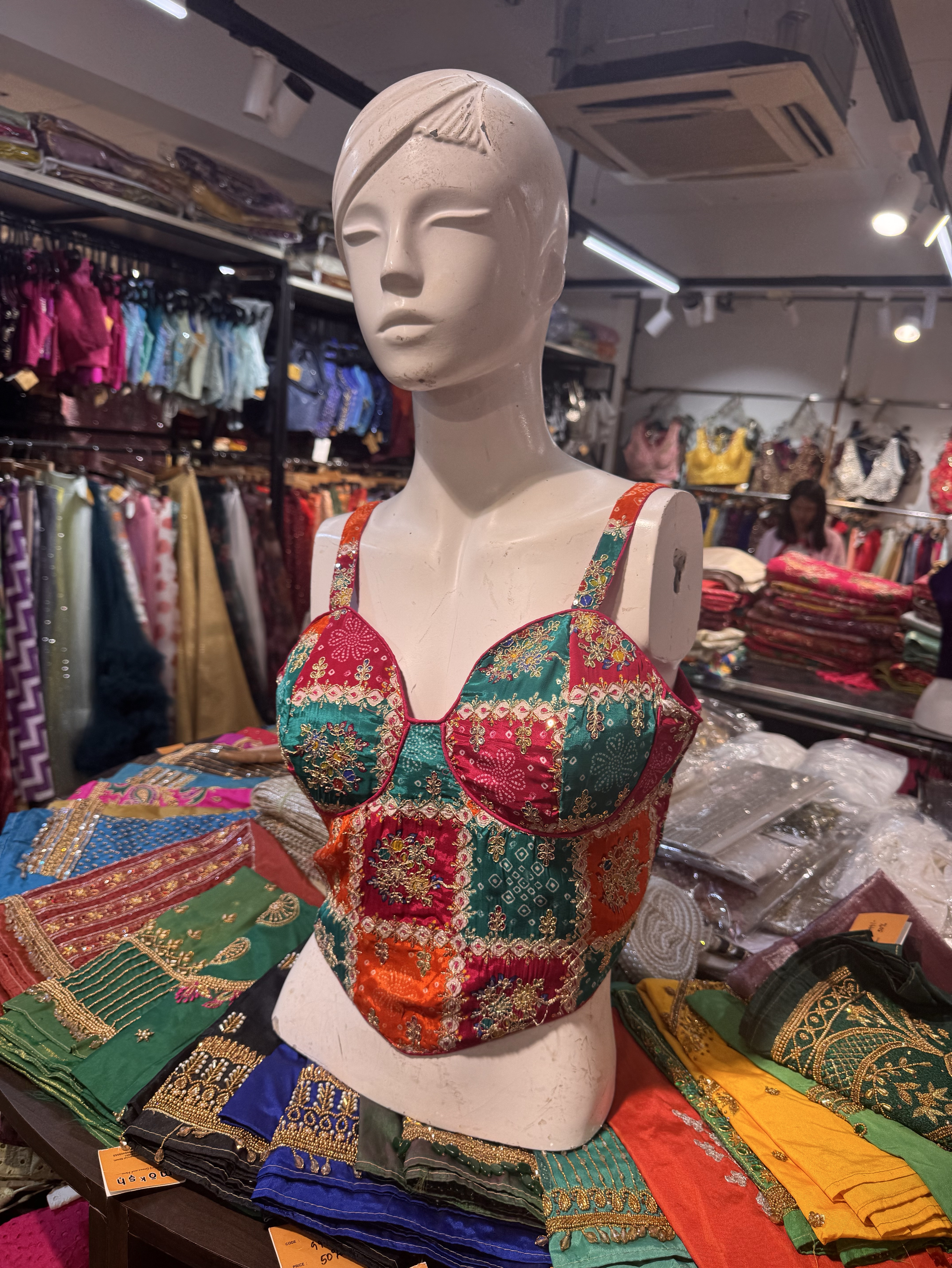 Embroidered Bustier Blouse view 2