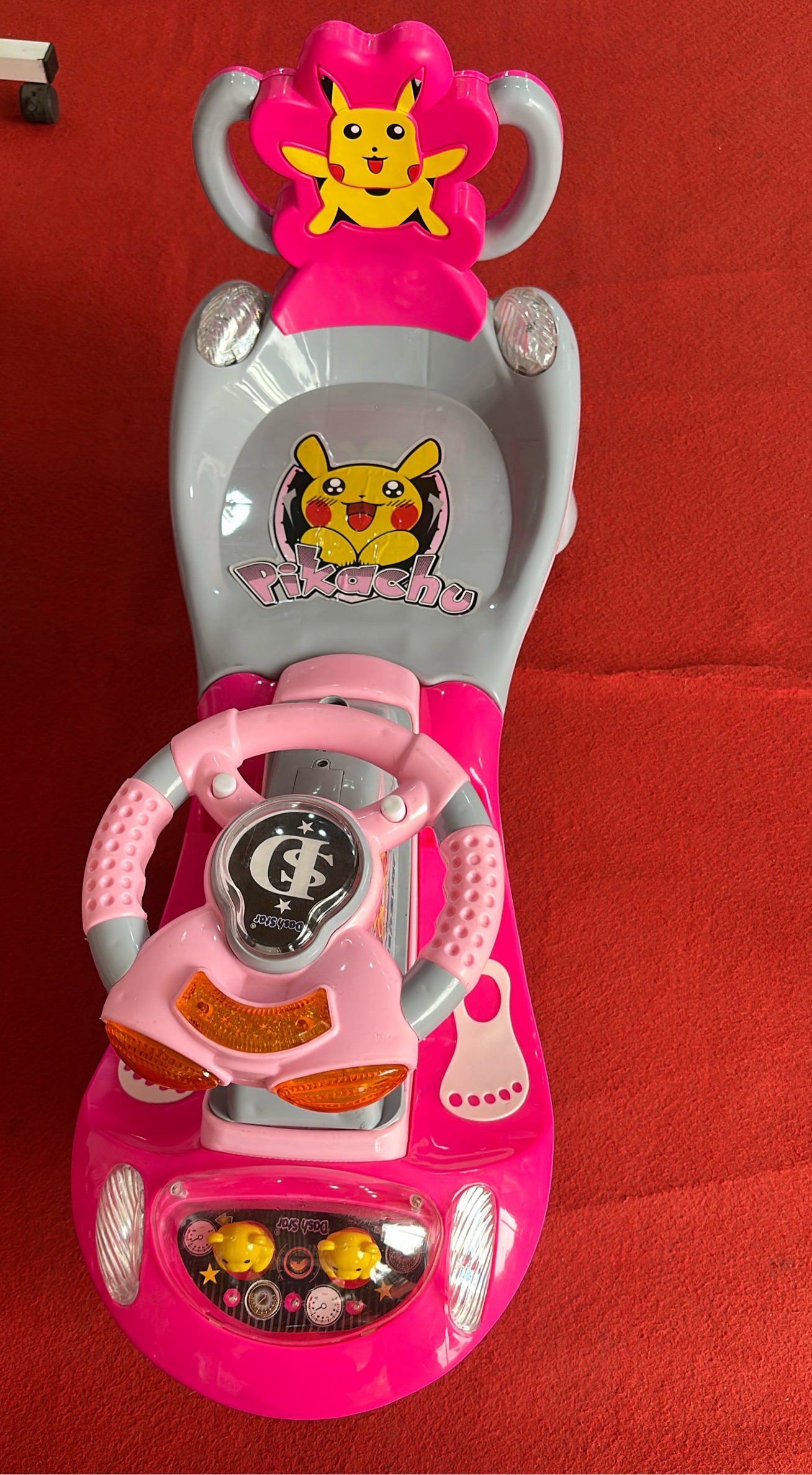 Pikachu Ride-On Car view 2