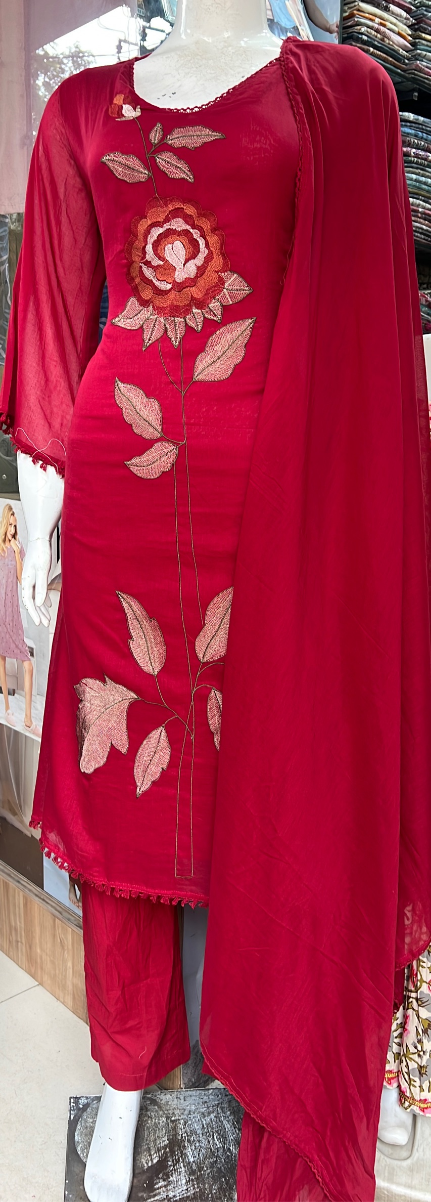 Embroidered Kurti Set view 2