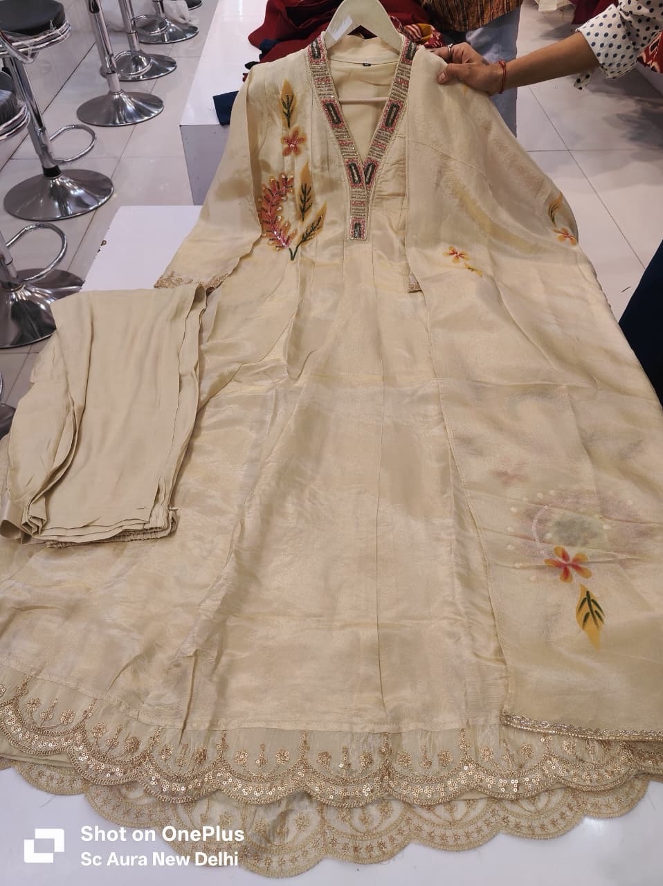 Embroidered Kurta Set view 2