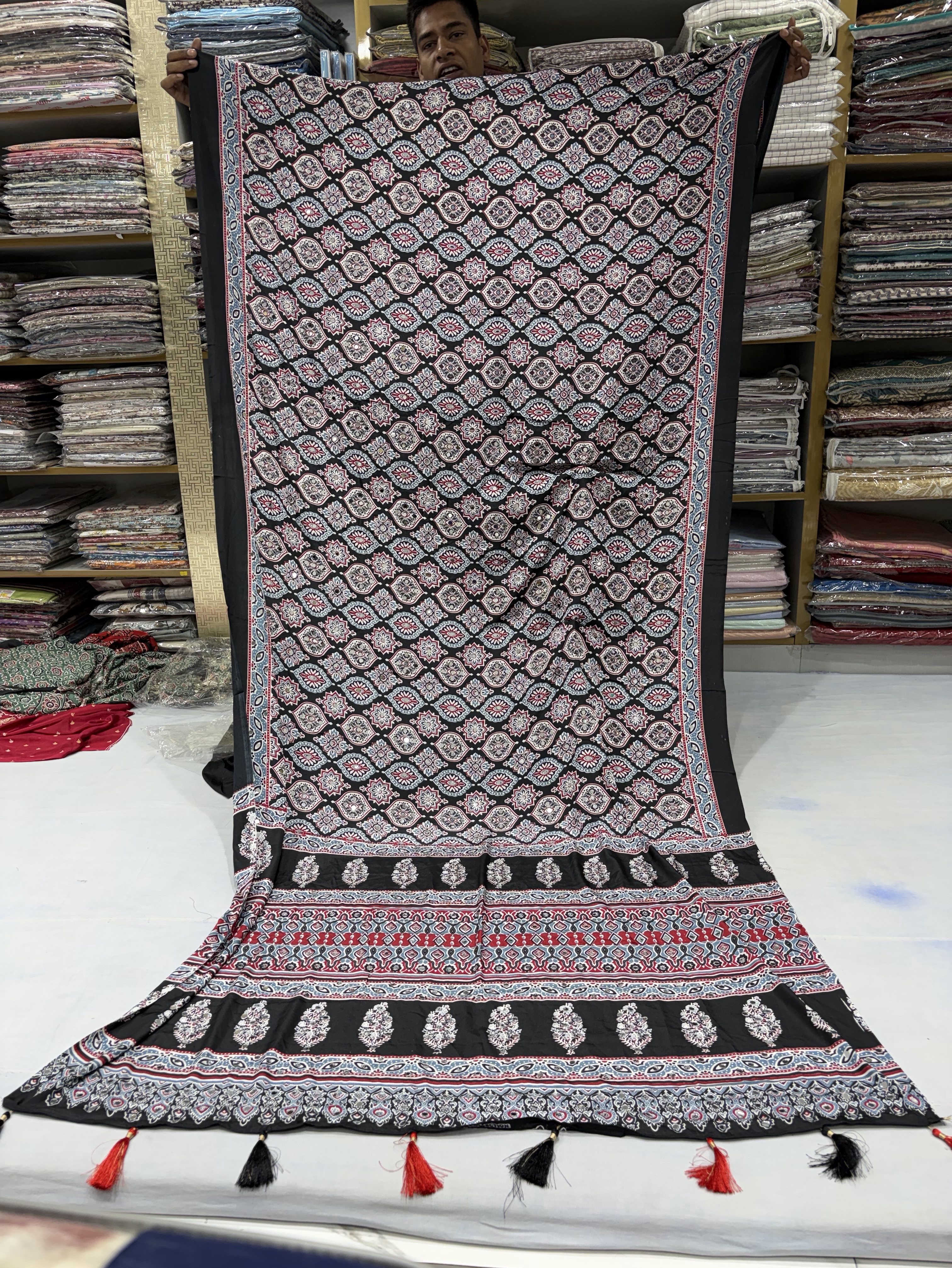 Ajrakh Print Fabric view 2
