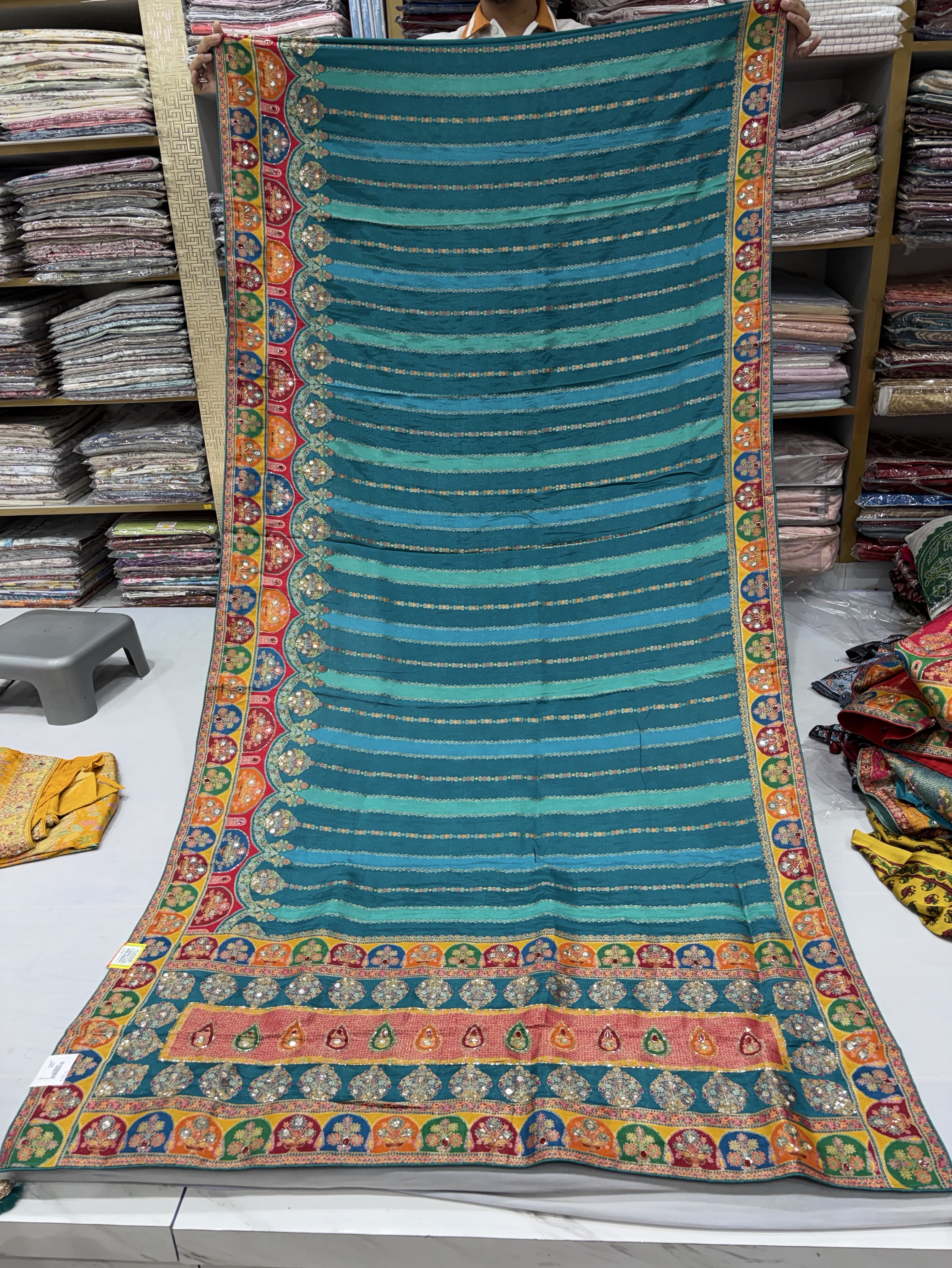 Vibrant Pashmina Saree view 2