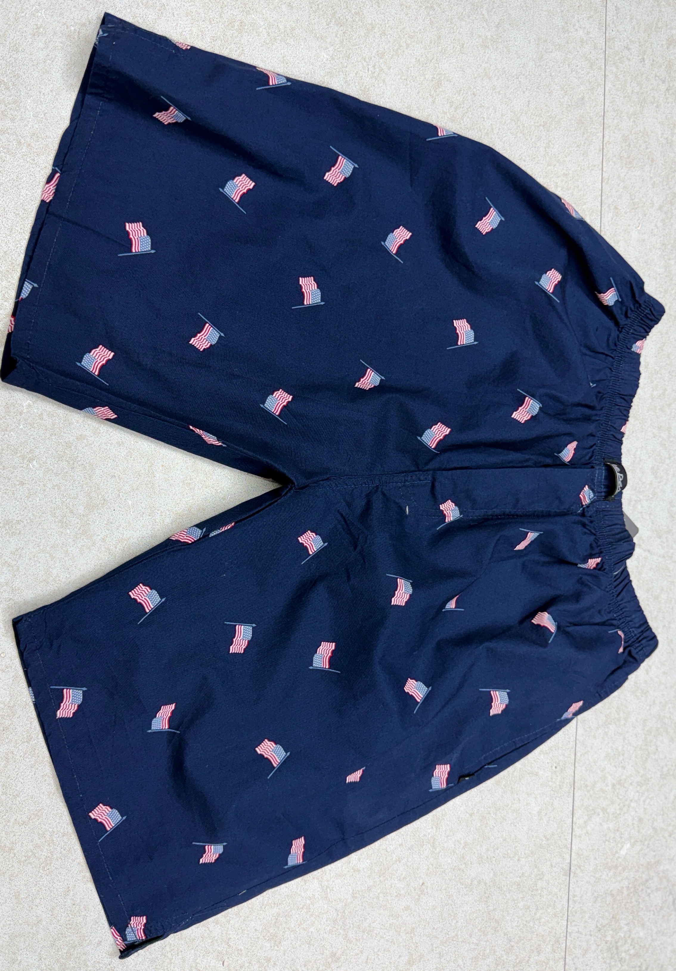 Navy Printed Shorts view 2