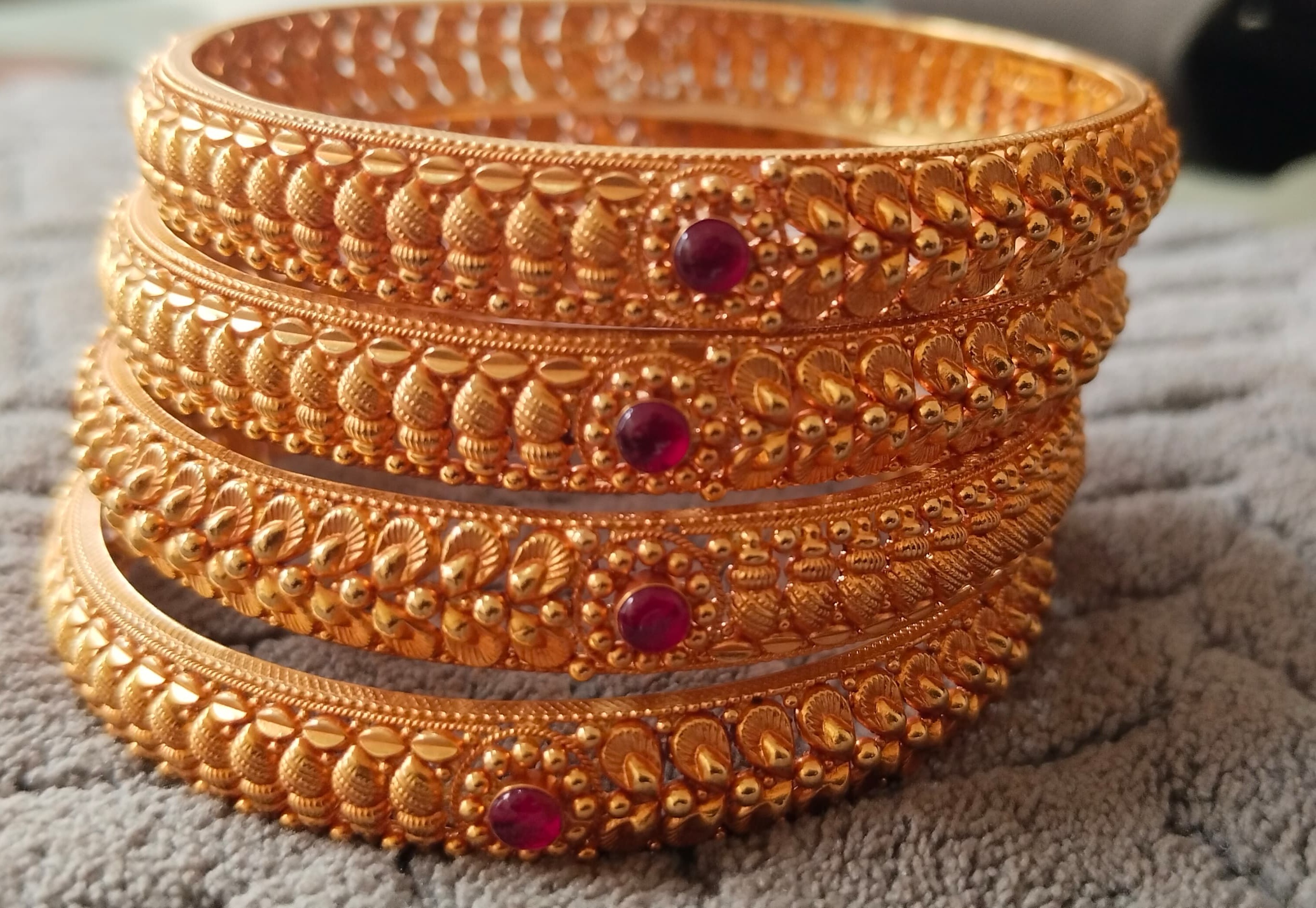 Elegant Gold Bangles view 2