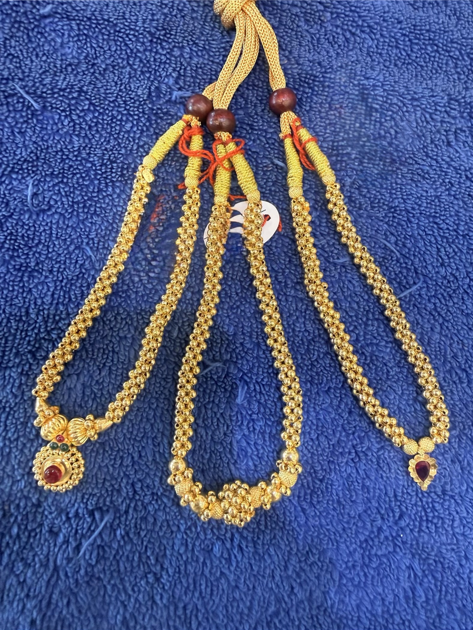 Golden Bead Necklace view 2
