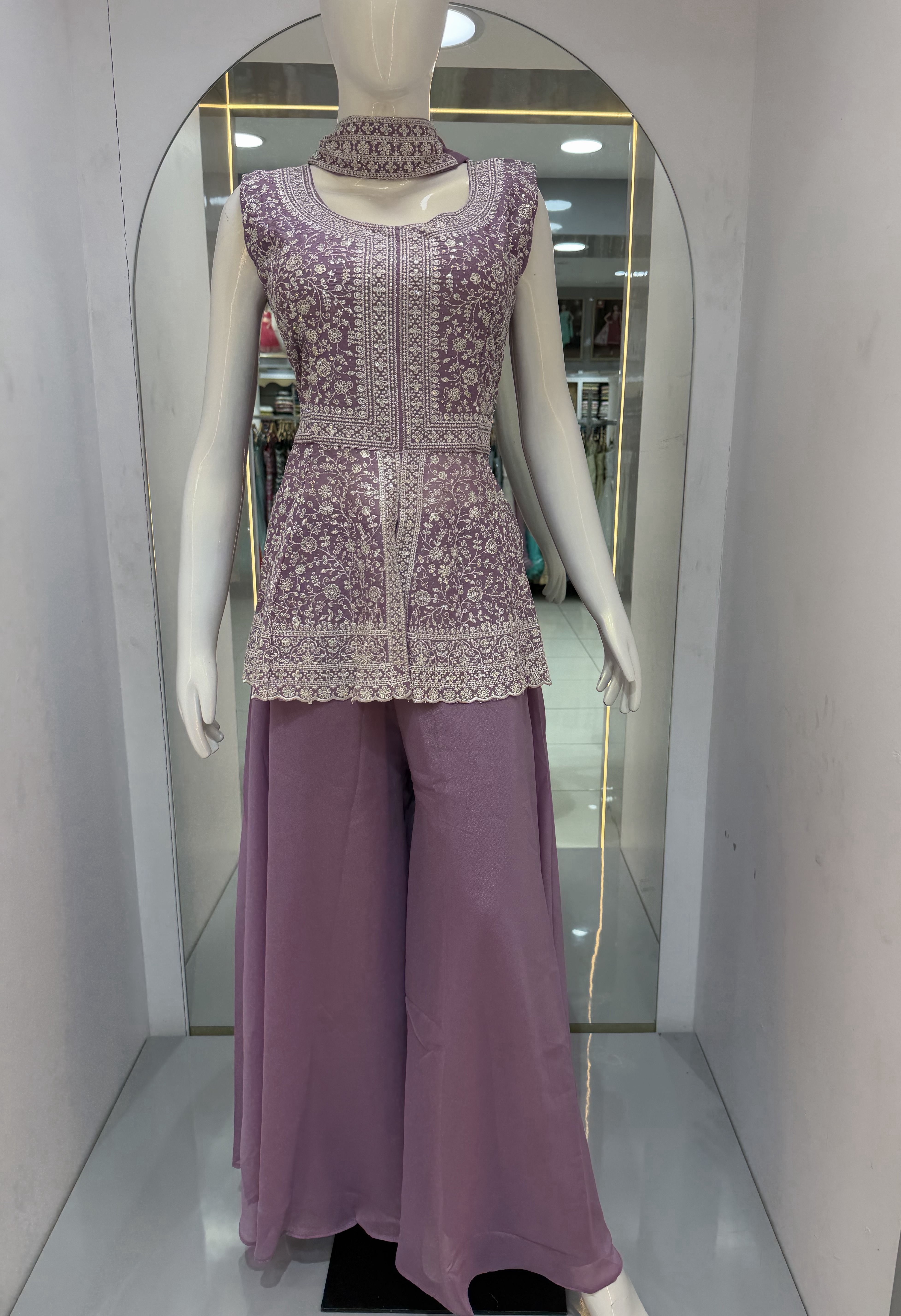 Embroidered Ethnic Indo Western view 3