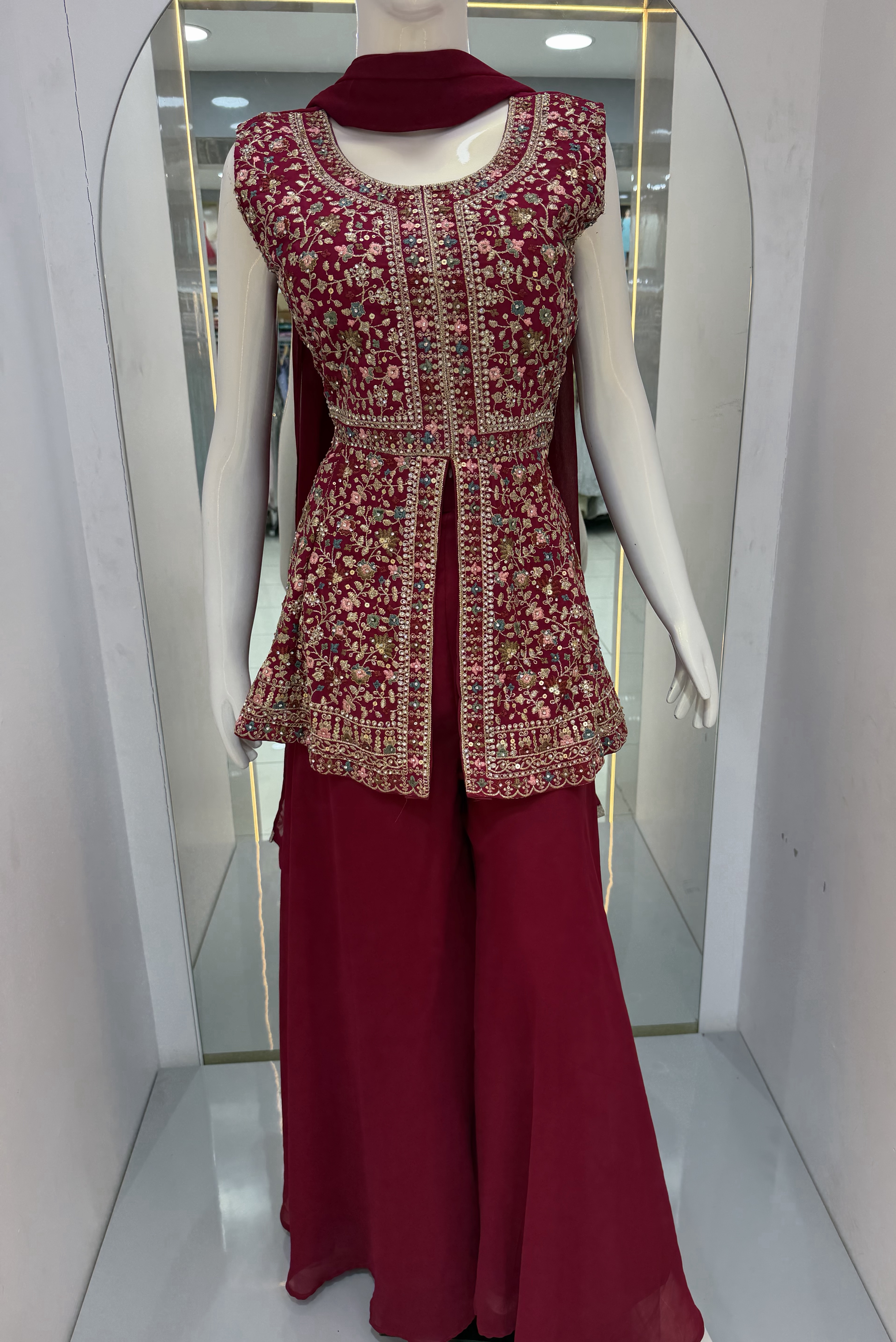 Rani Pink Indo Western view 2