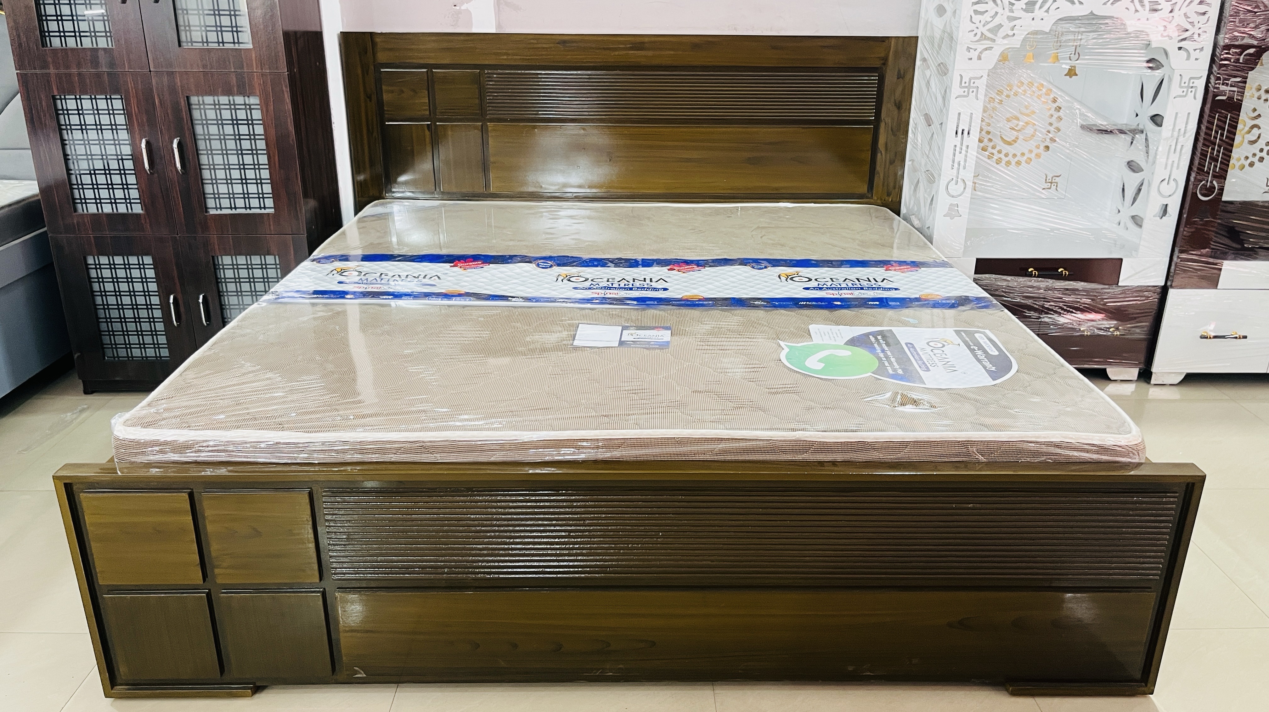 Wooden Bed King Size Pure Wood view 2