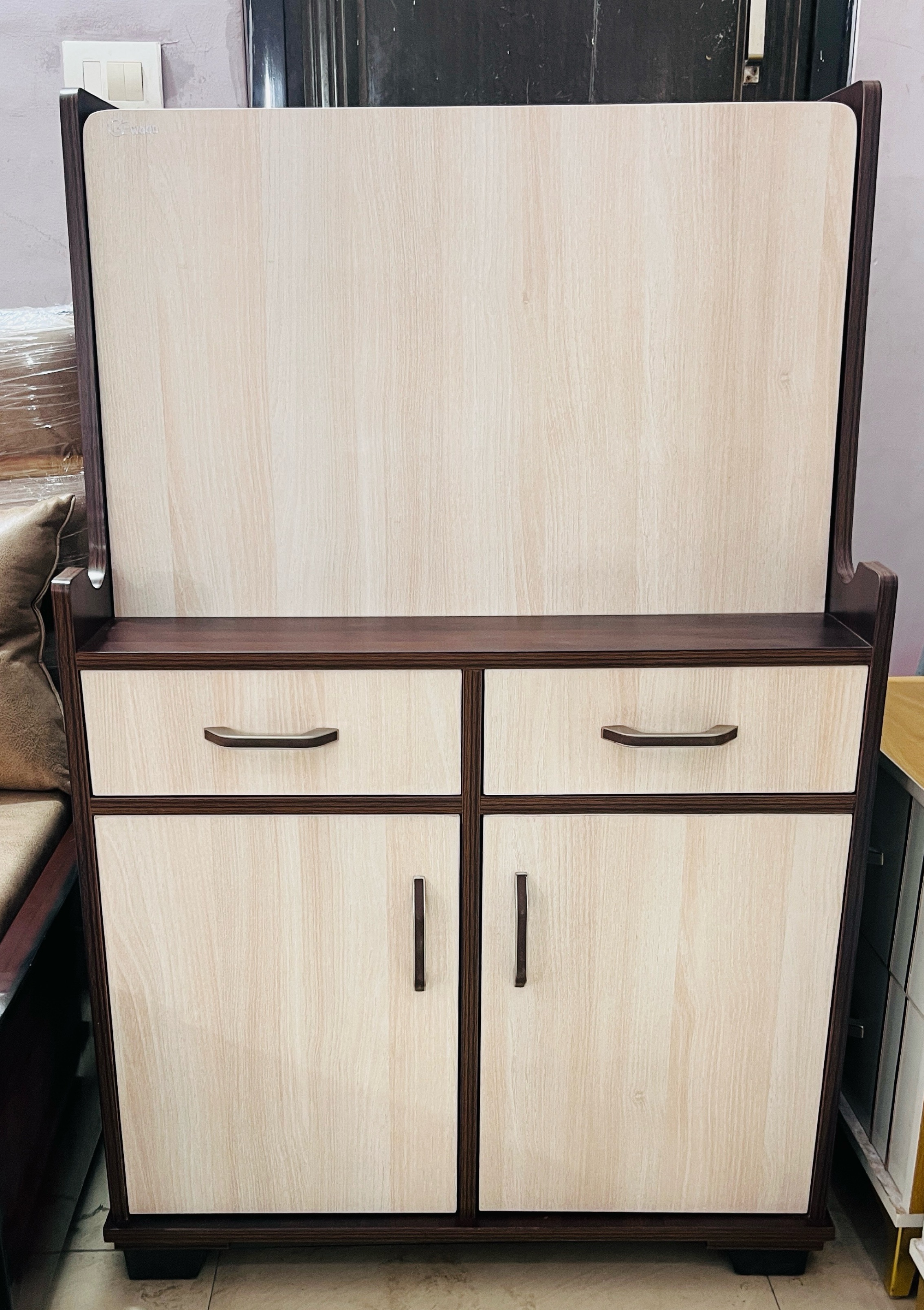 Modern Study Table With Pallet Storage view 2