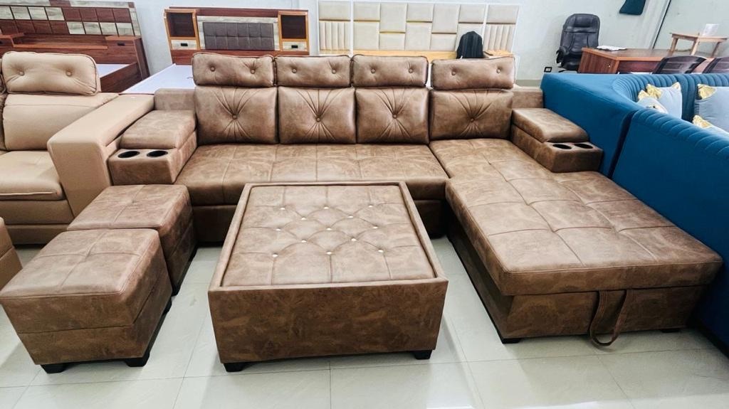 Luxurious Leather Sectional Sofa view 2