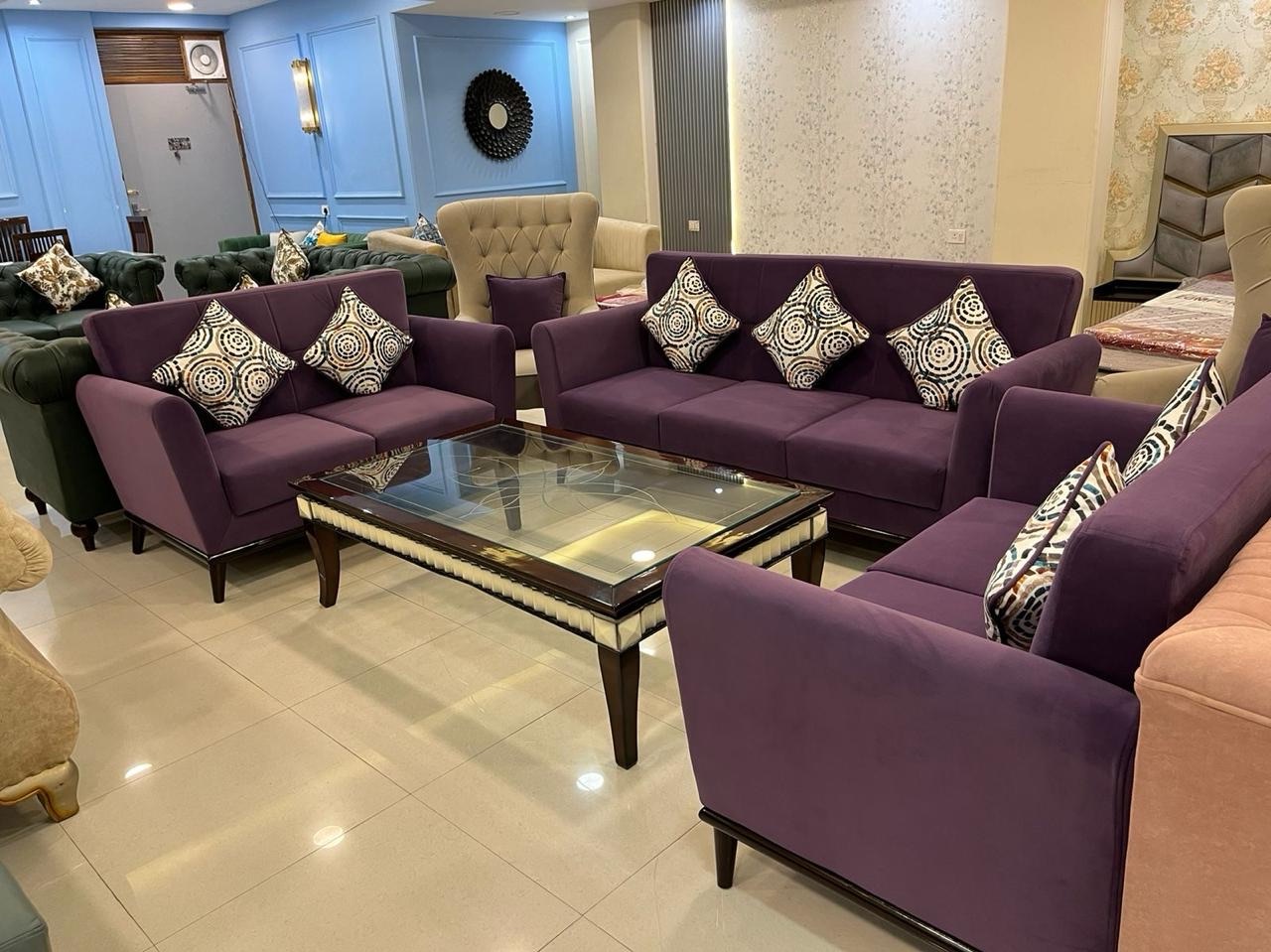 Purple Sofa Set view 2