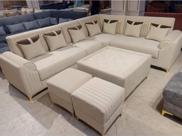 Premium Cream Sofa Set view 2