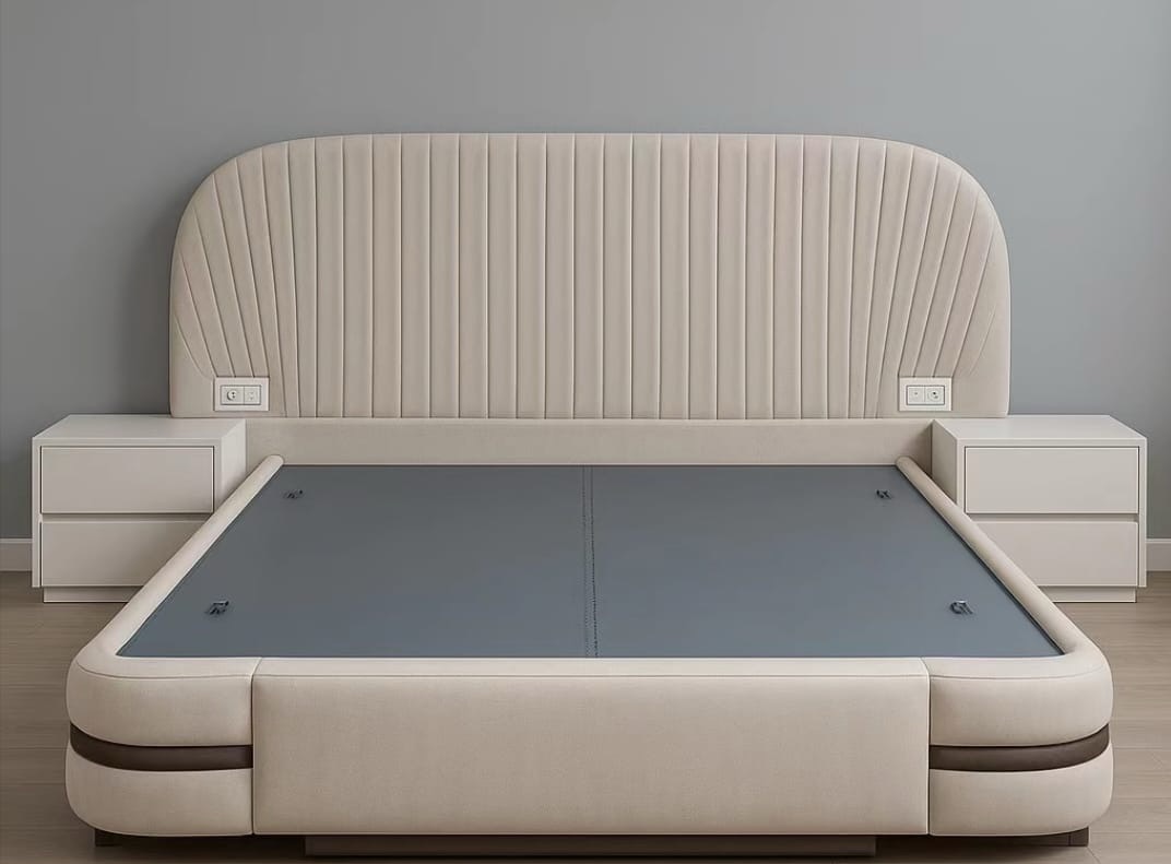 Elegant Upholstered Bed Frame view 2