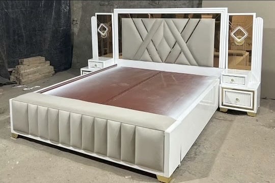 Elegant Upholstered Bed Set view 2