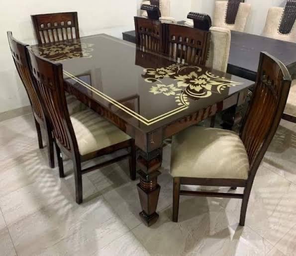 Wooden Dining Table Set view 2
