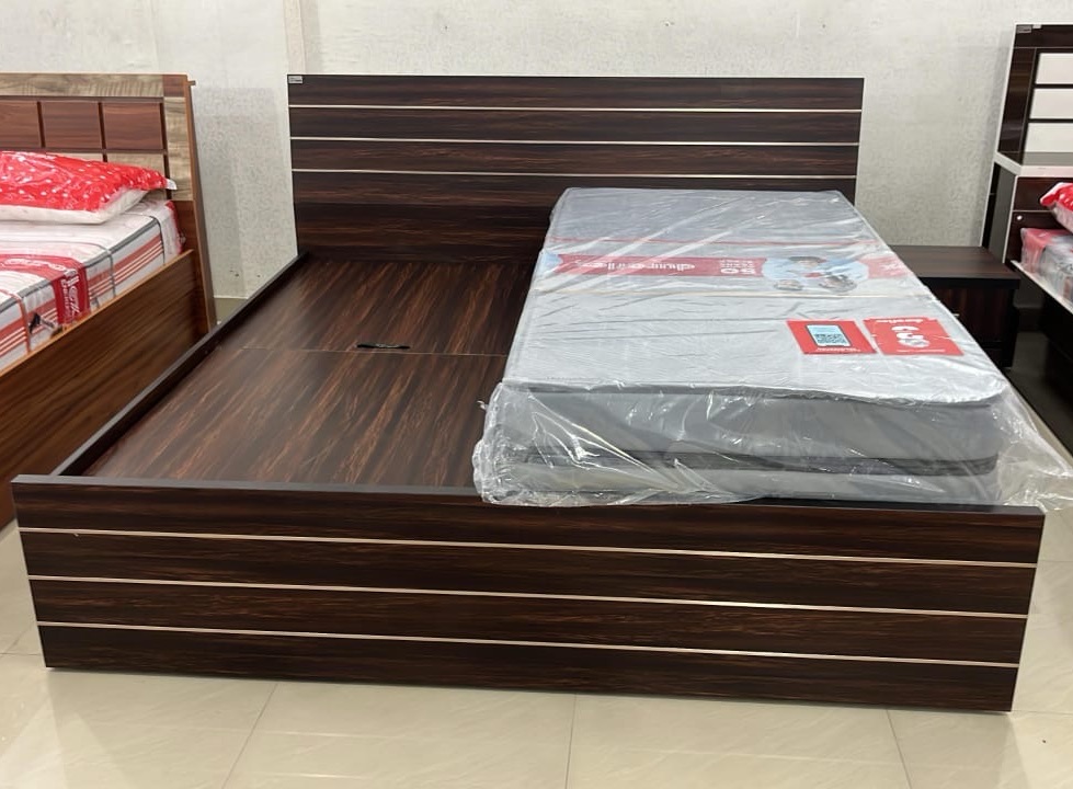 Wooden Bed with Headboard view 2