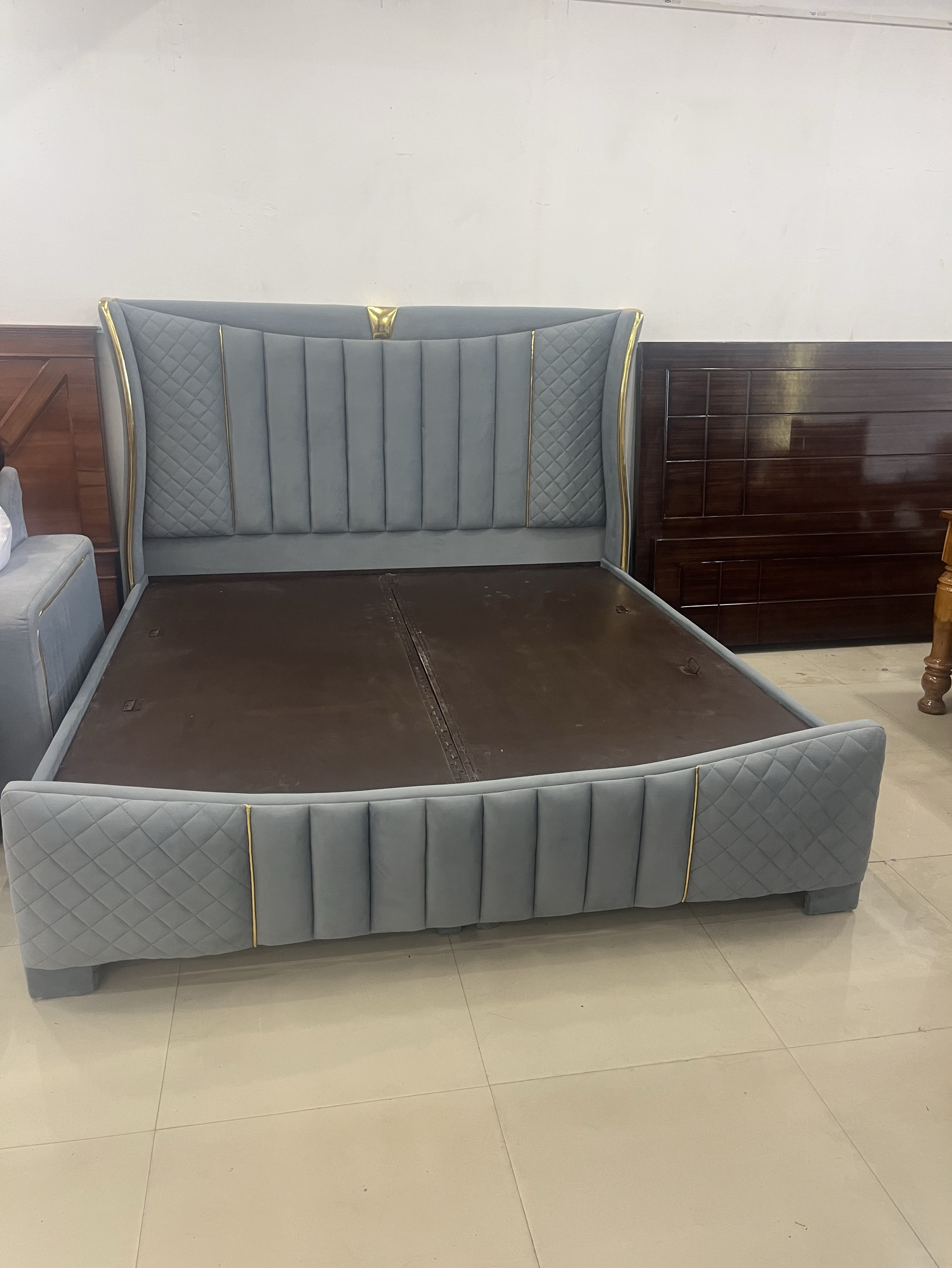 Luxury Grey and Gold Bed view 2
