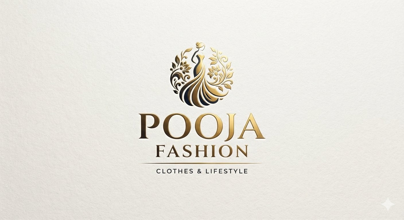 Pooja Fashion Logo view 2